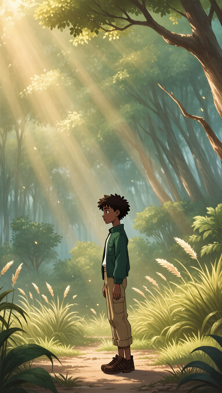 The Lonely Child  - character reference sheet AI image