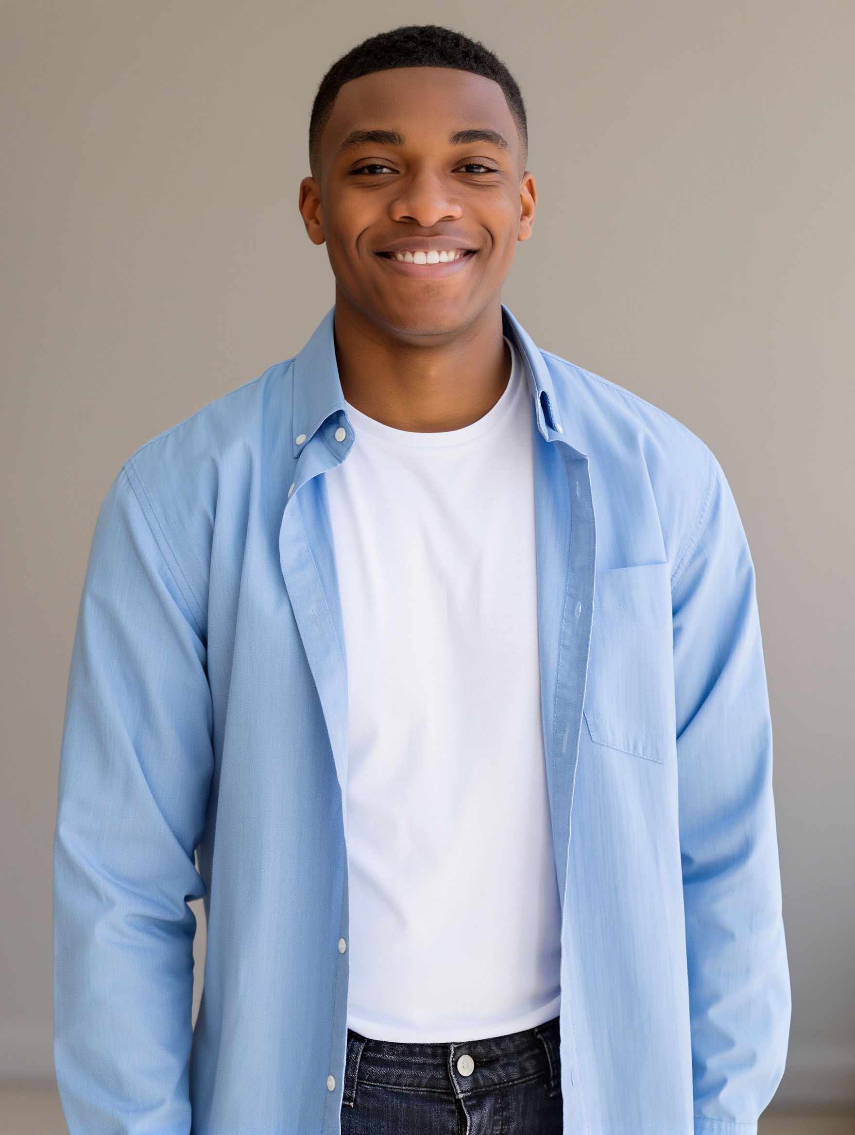 Black Male - low taper fade black male short hair AI image