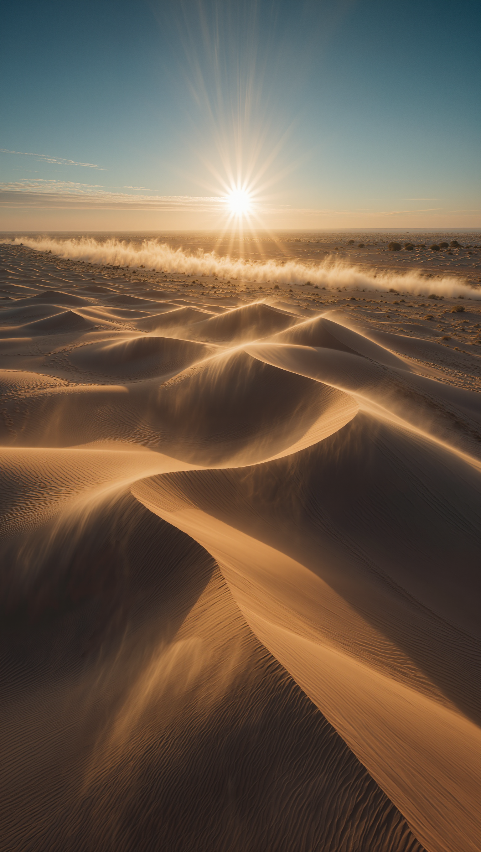 Sahara Desert at sunrise - desert youtube thumbnail AI image