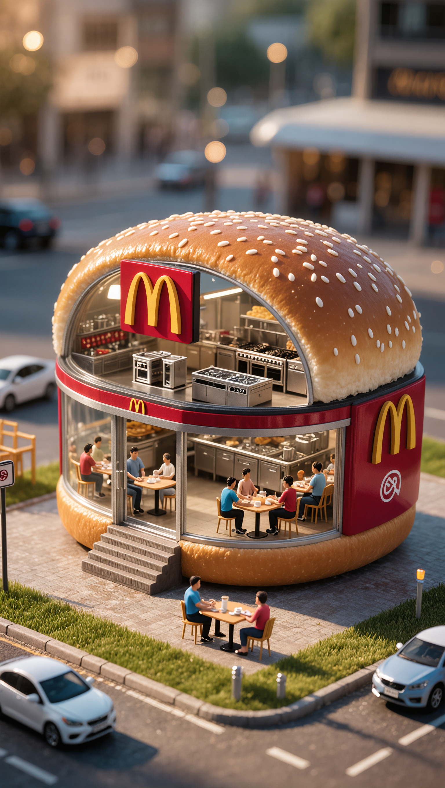 Miniature McDonald's - miniature ai image AI image