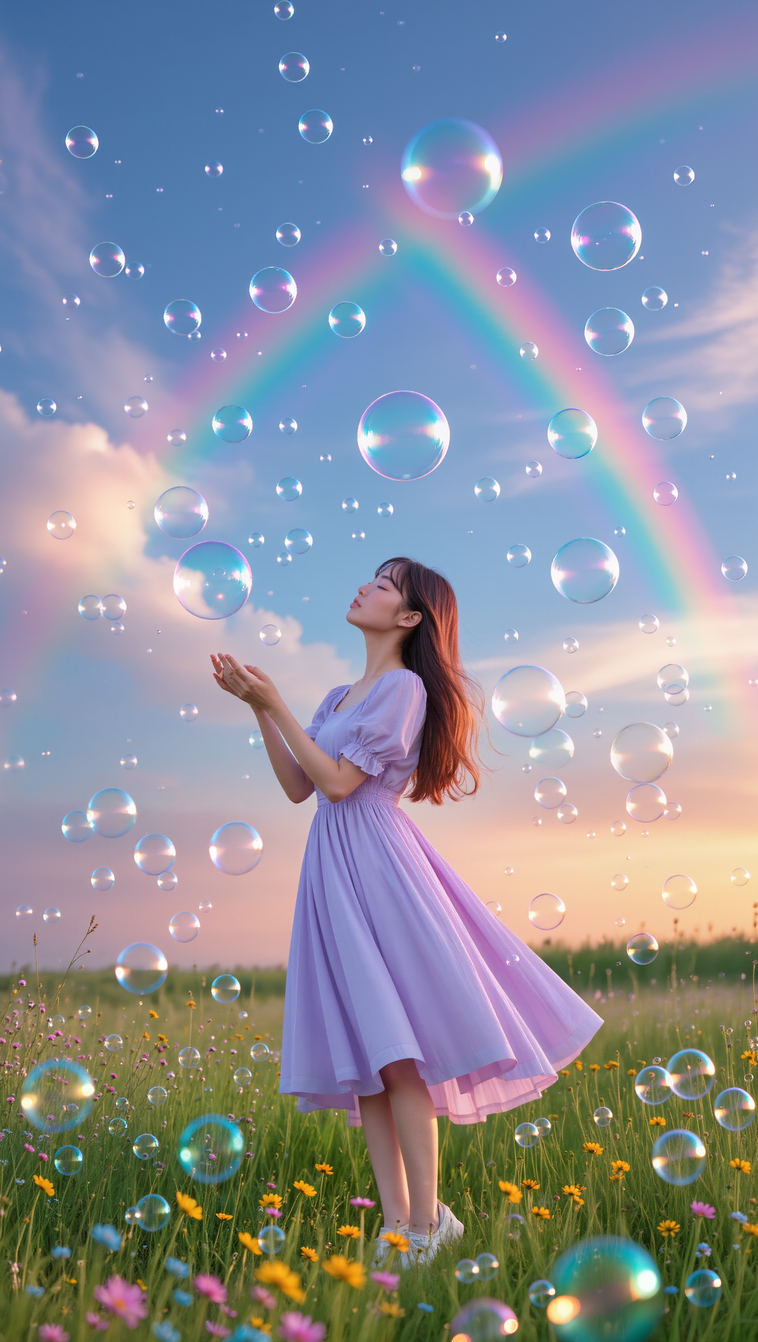 Colorful dreamy - dreamy background AI image