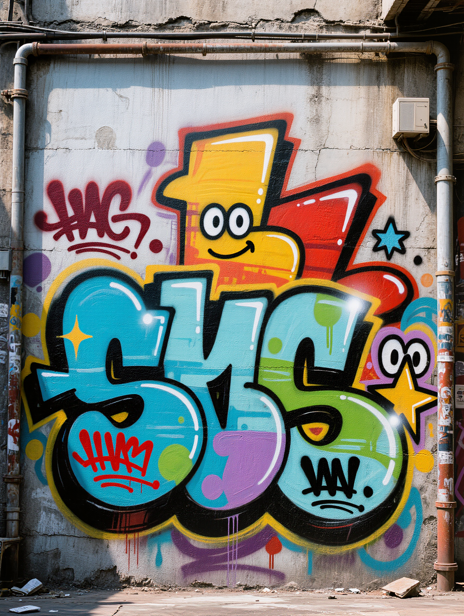 Kling AI work 308760873522869 - text to graffiti converter AI image