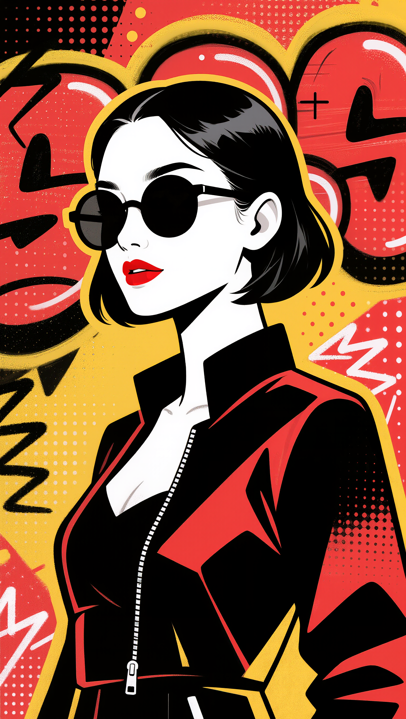 Bold pop art vector illustration - vector art generator AI image