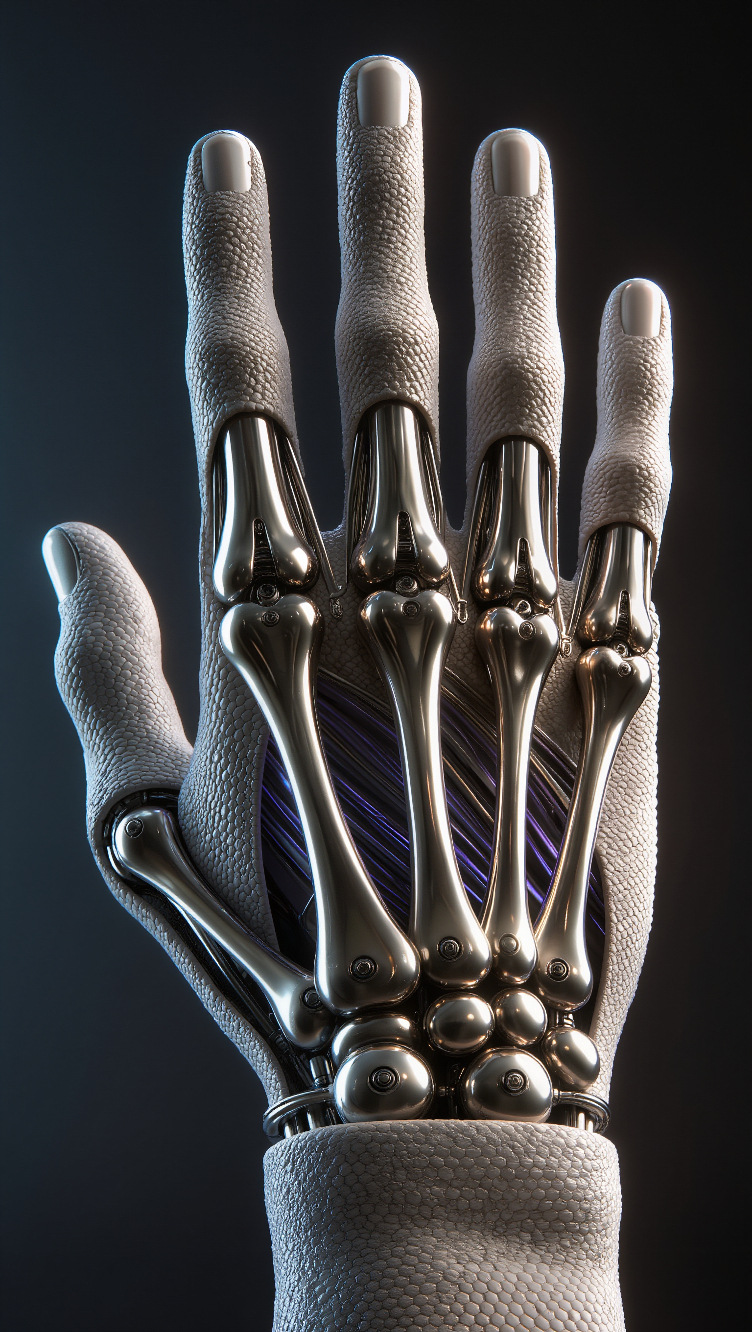 cyber hands - hexagonal lighting AI image