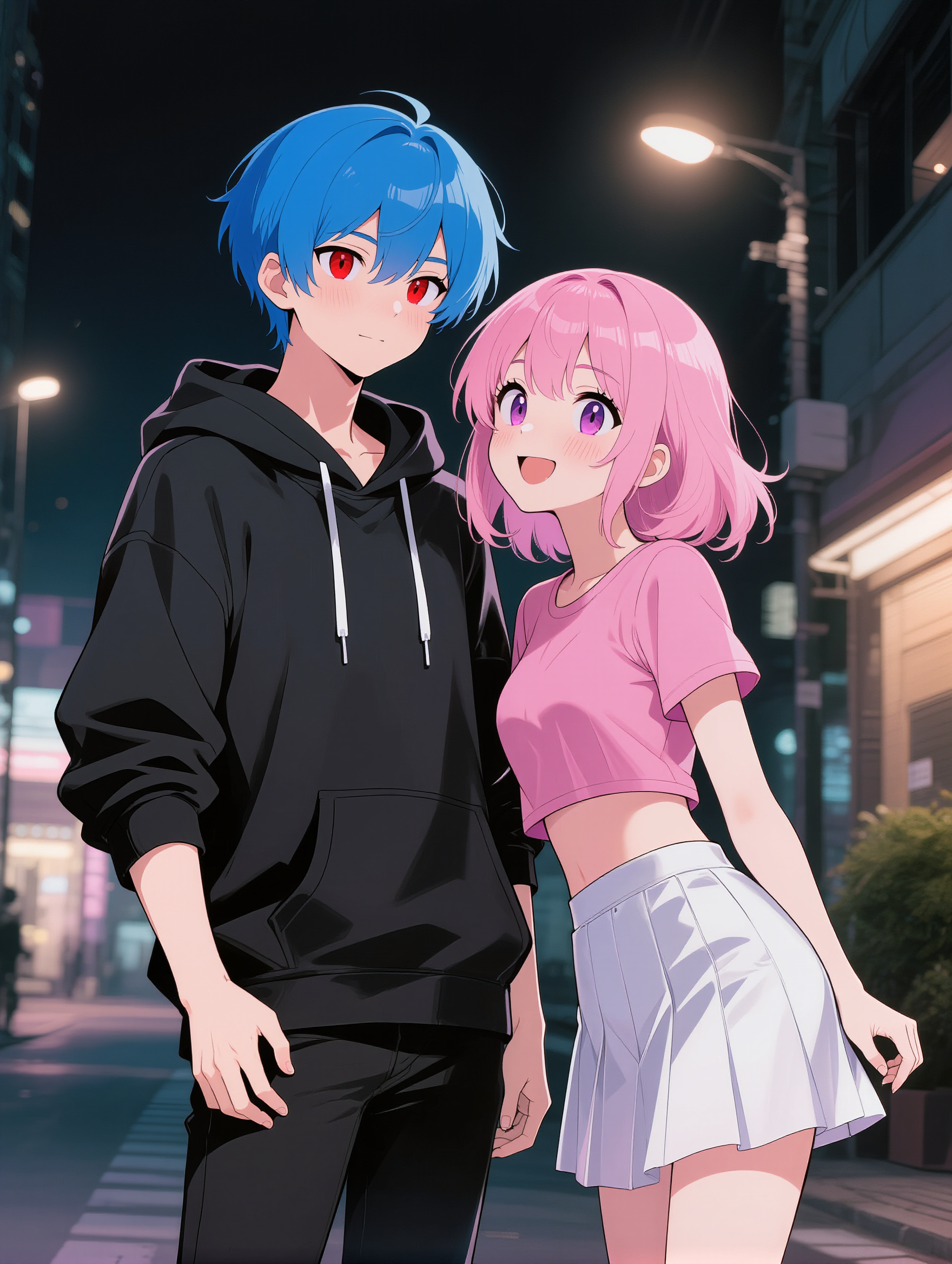 Kling AI work 307290493503393 - red haired anime characters female AI image