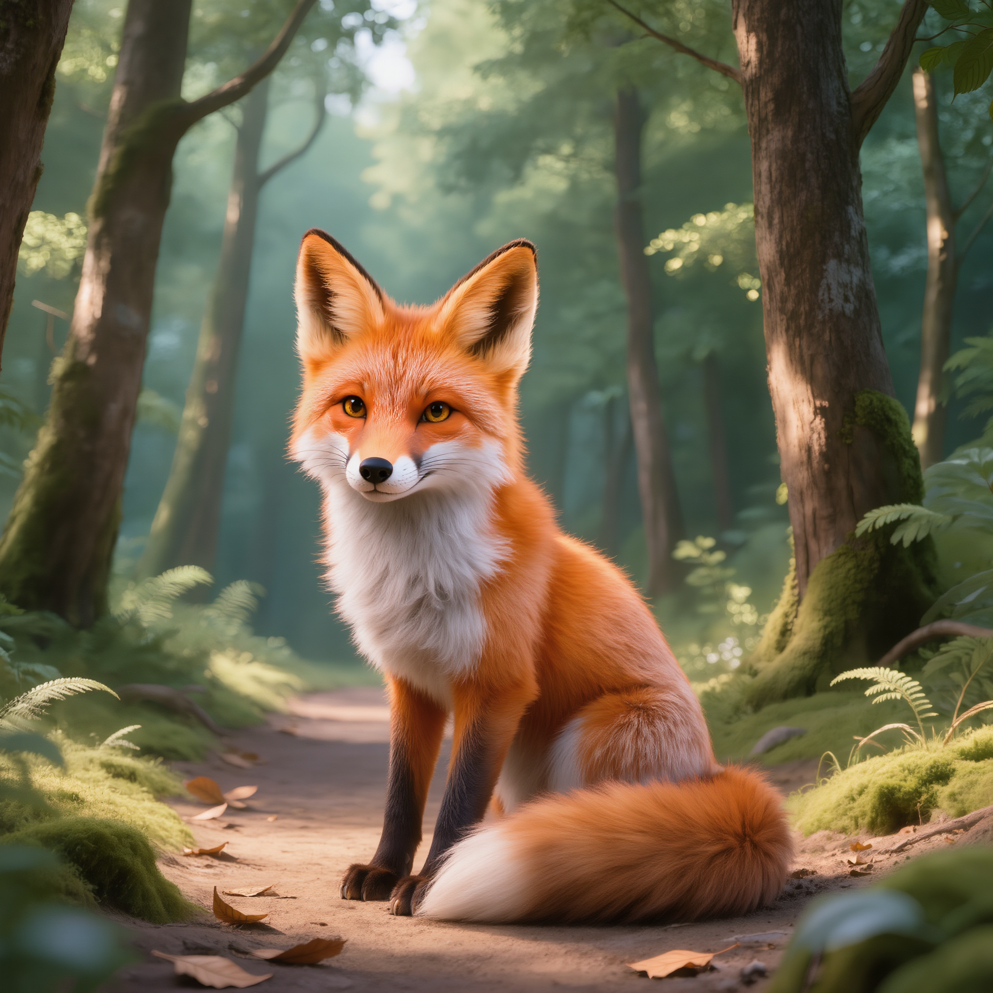 Curious Fox - female cartoon AI image