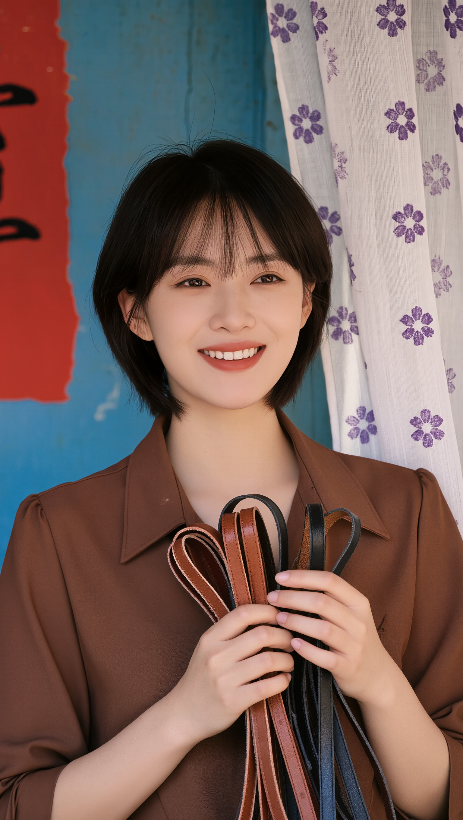 Kling AI work 318532357665038 - brown hair color black AI image