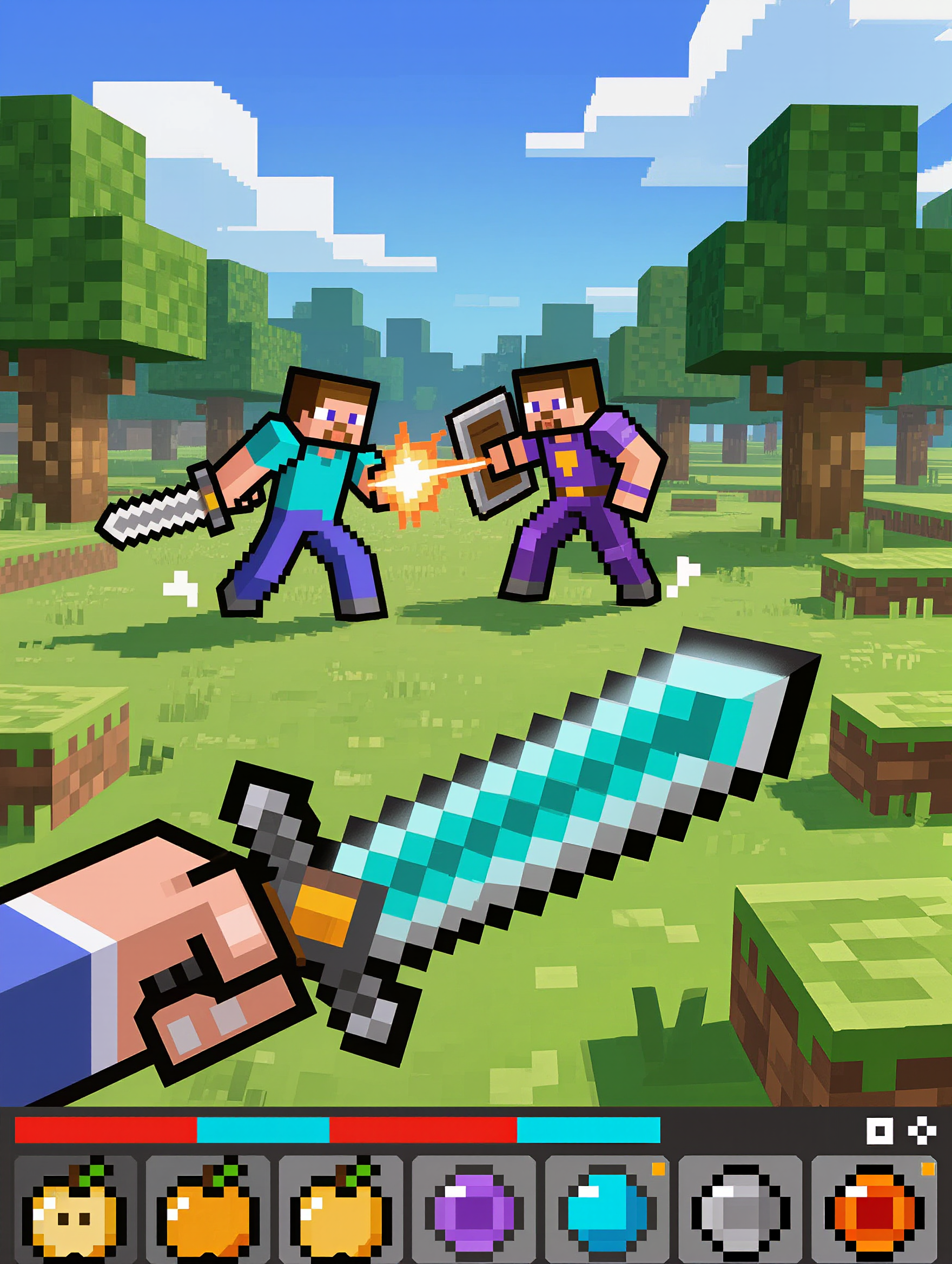 Kling AI work 309435042616064 - flies minecraft AI image