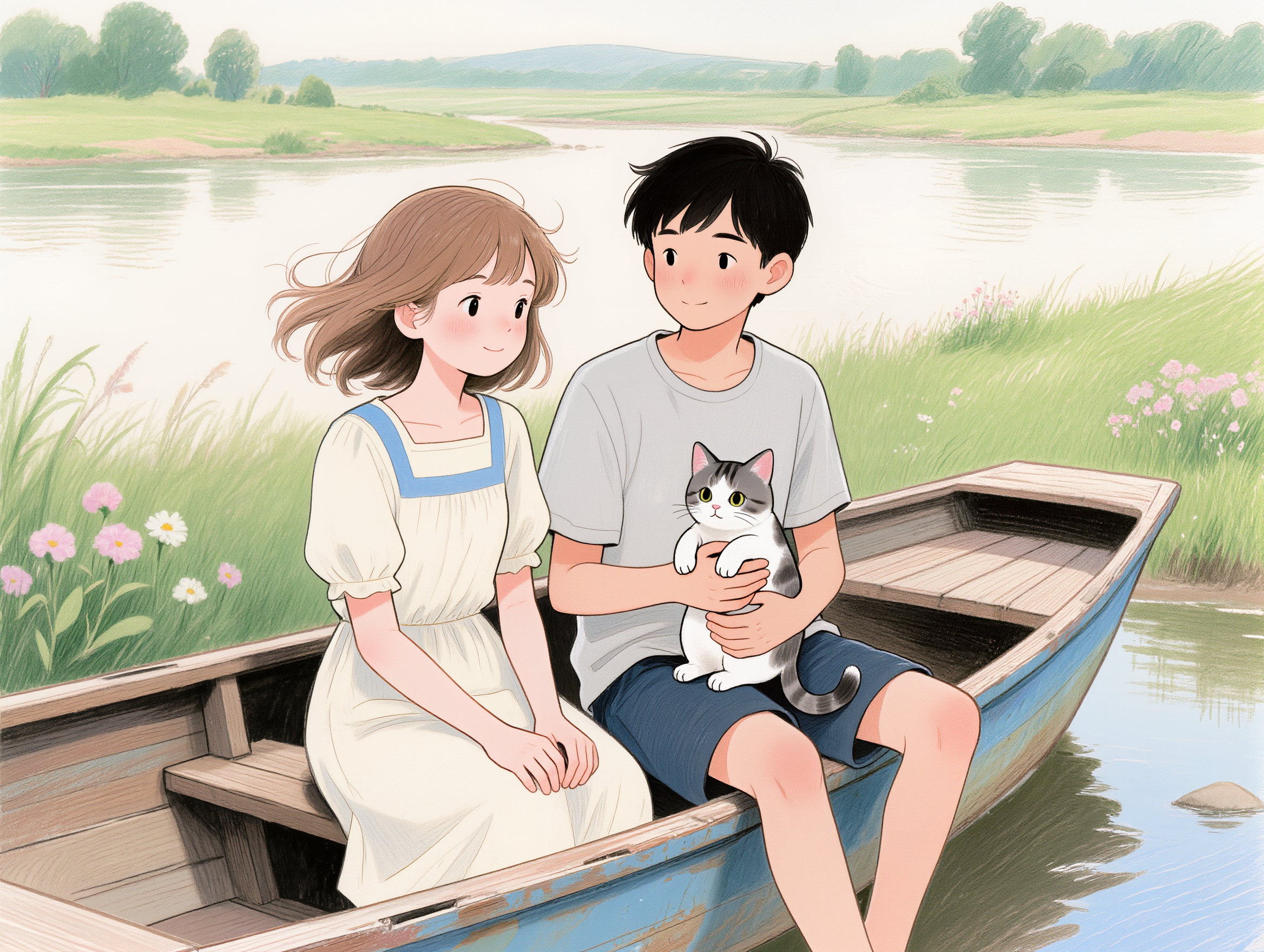 Kling AI work 306514905508241 - cute easy anime drawing AI image