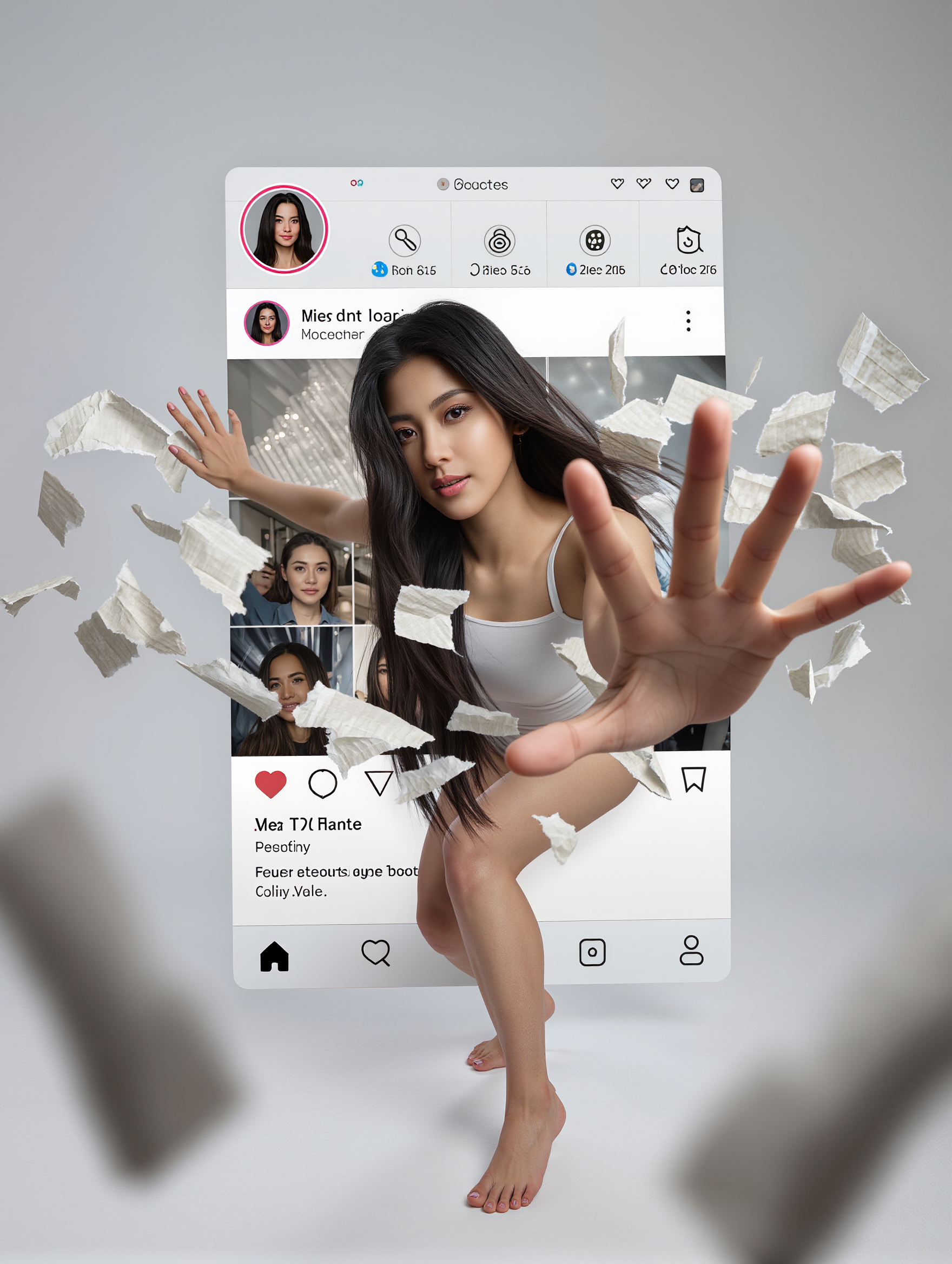 Kling AI work 312945305505735 - dark fantasy instagram profile picture AI image