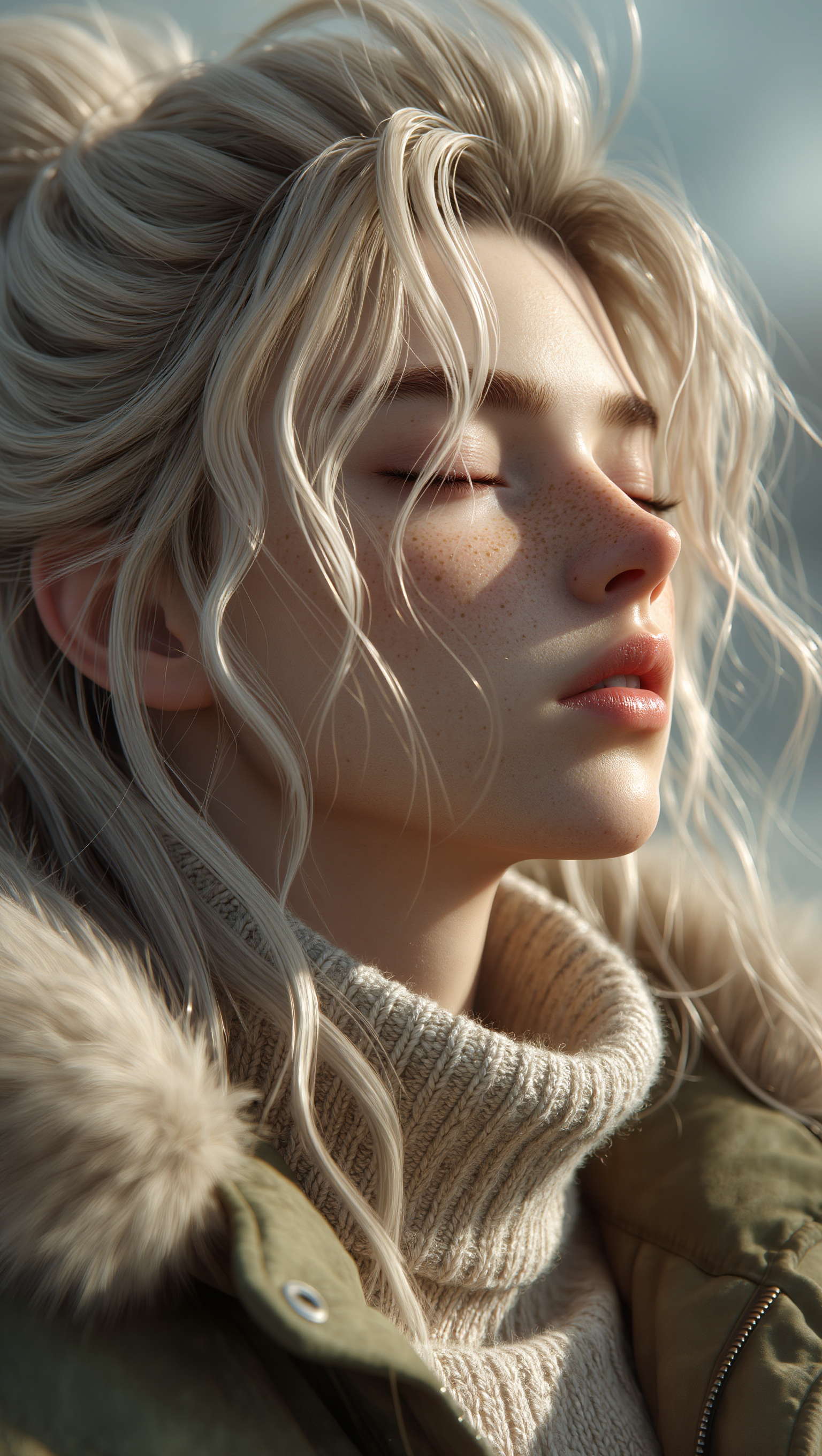 Kling AI work 297229476508662 - blonde roots dark hair AI image