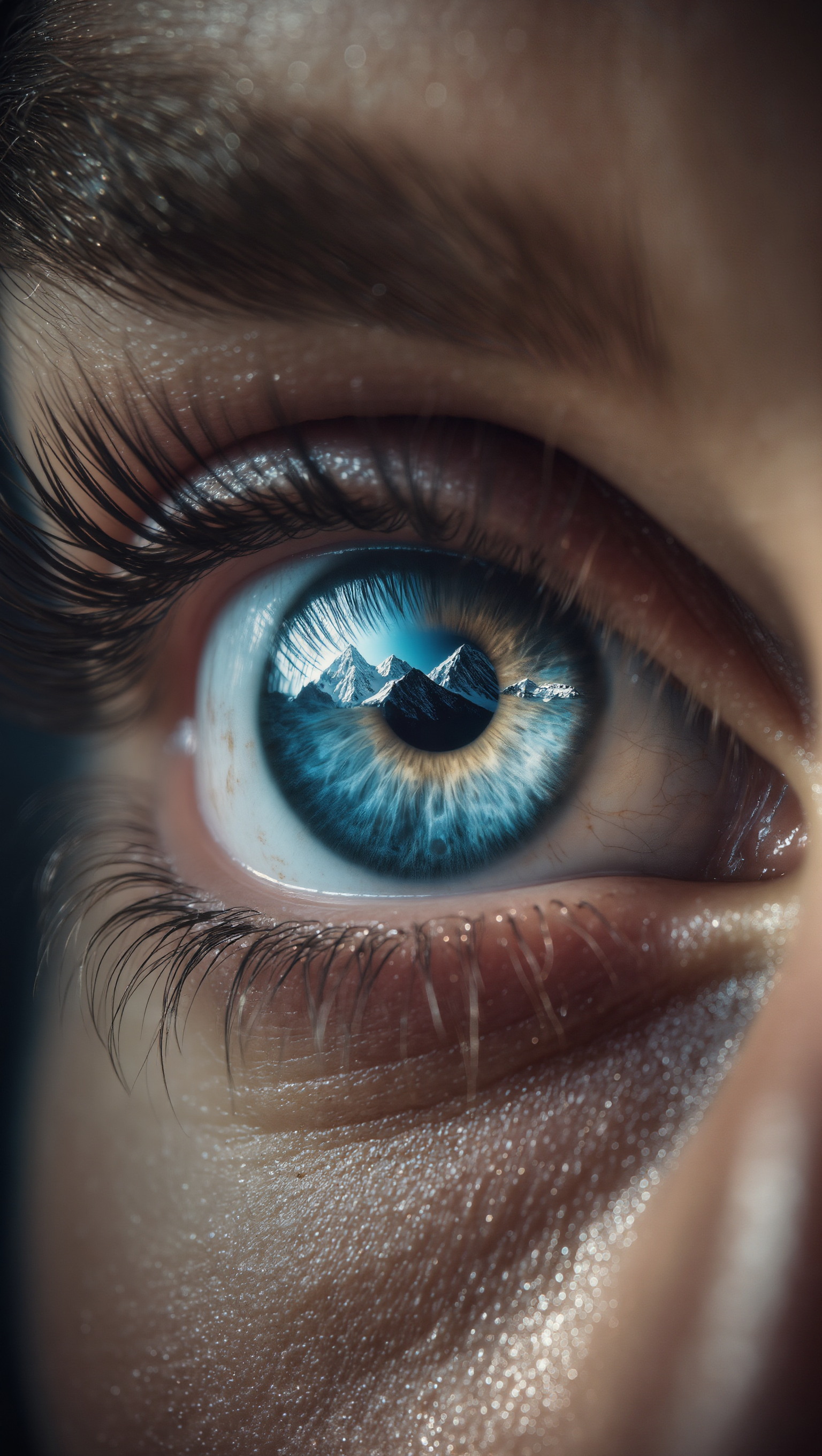 peak in the eye - eye reference photo AI image