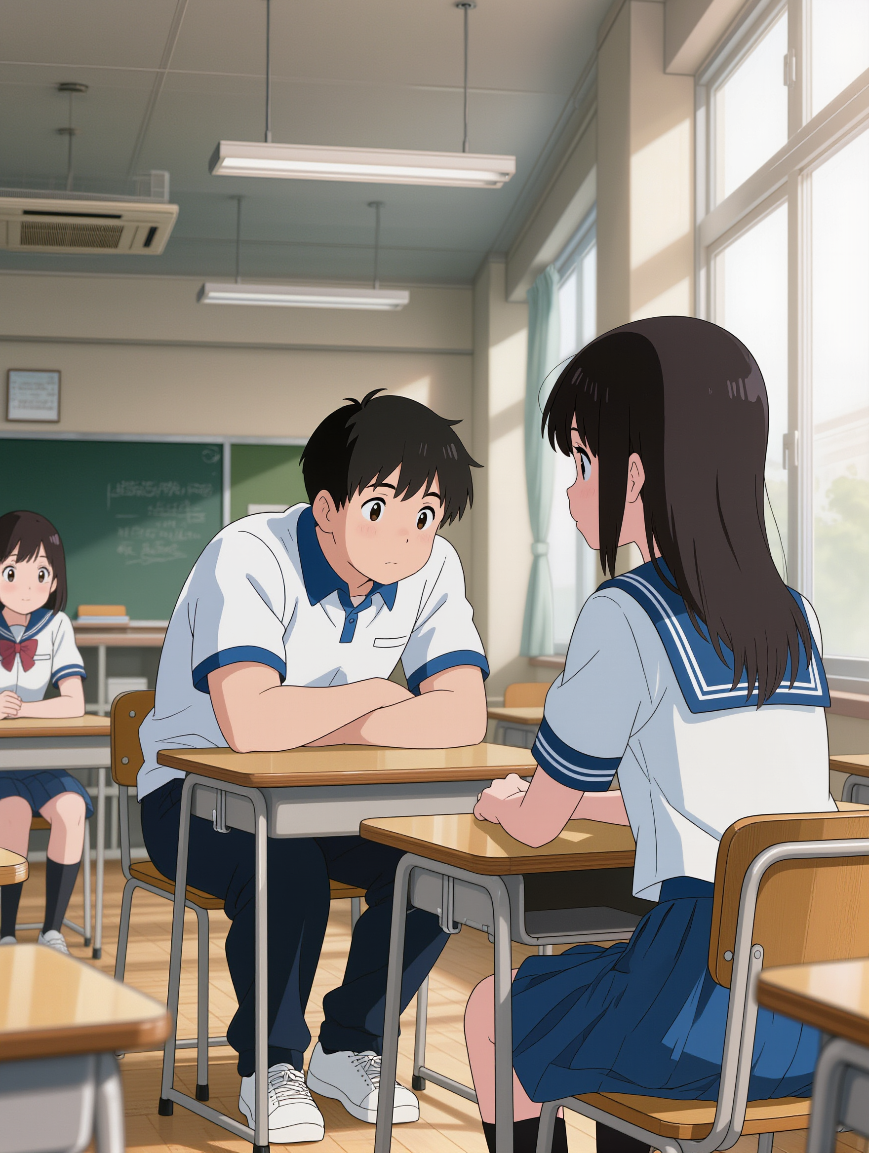 Kling AI work 313230672666840 - anime girl anime backgrounds AI image