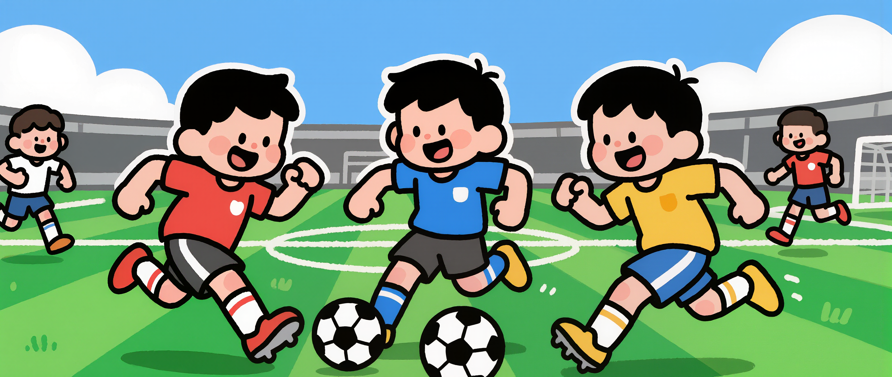 fun times with friends. - soccer desktop wallpaper AI image