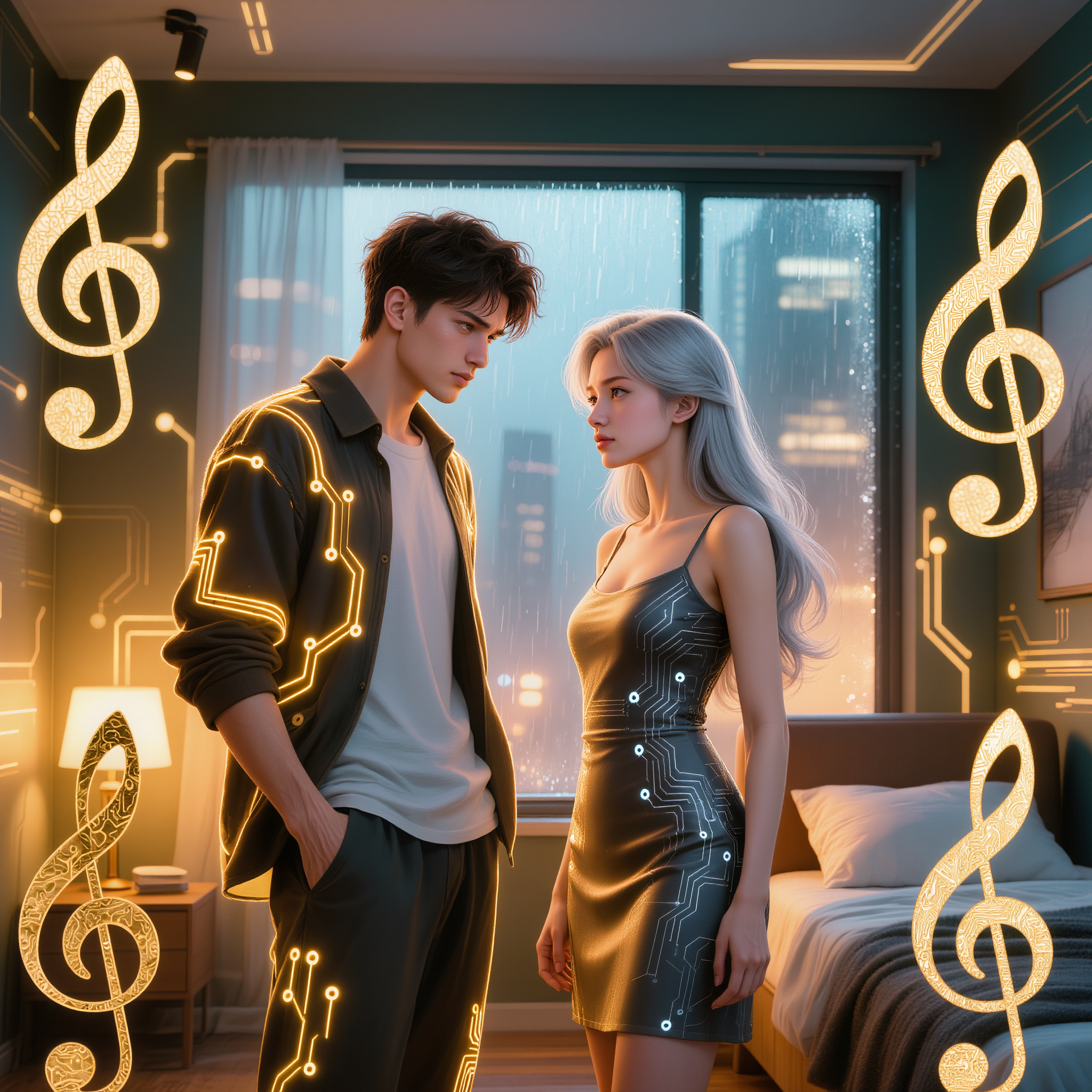 Kling AI work 308947490500896 - city album cover AI image