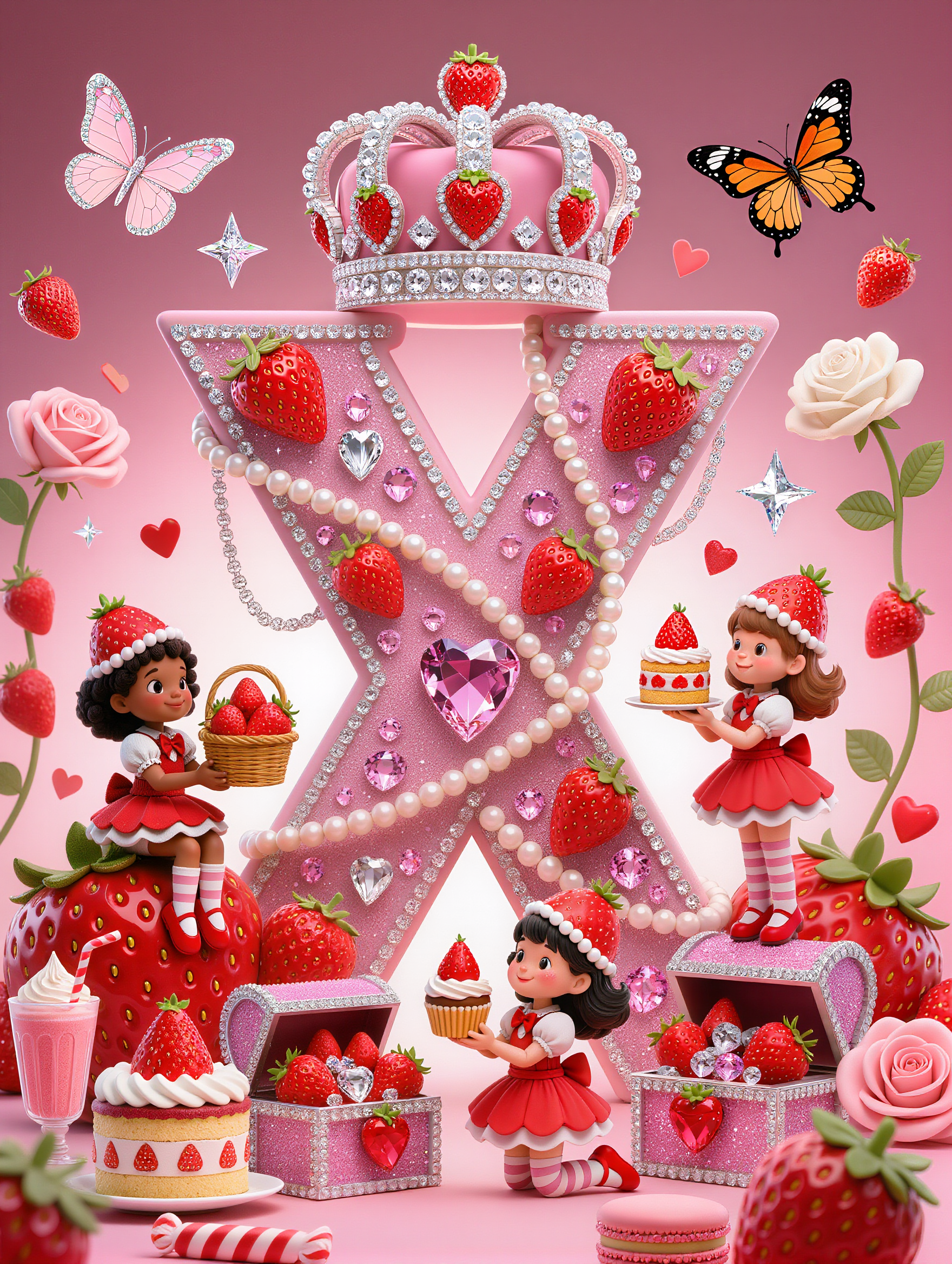 Kling AI work 312126740612448 - strawberry brunette hair AI image