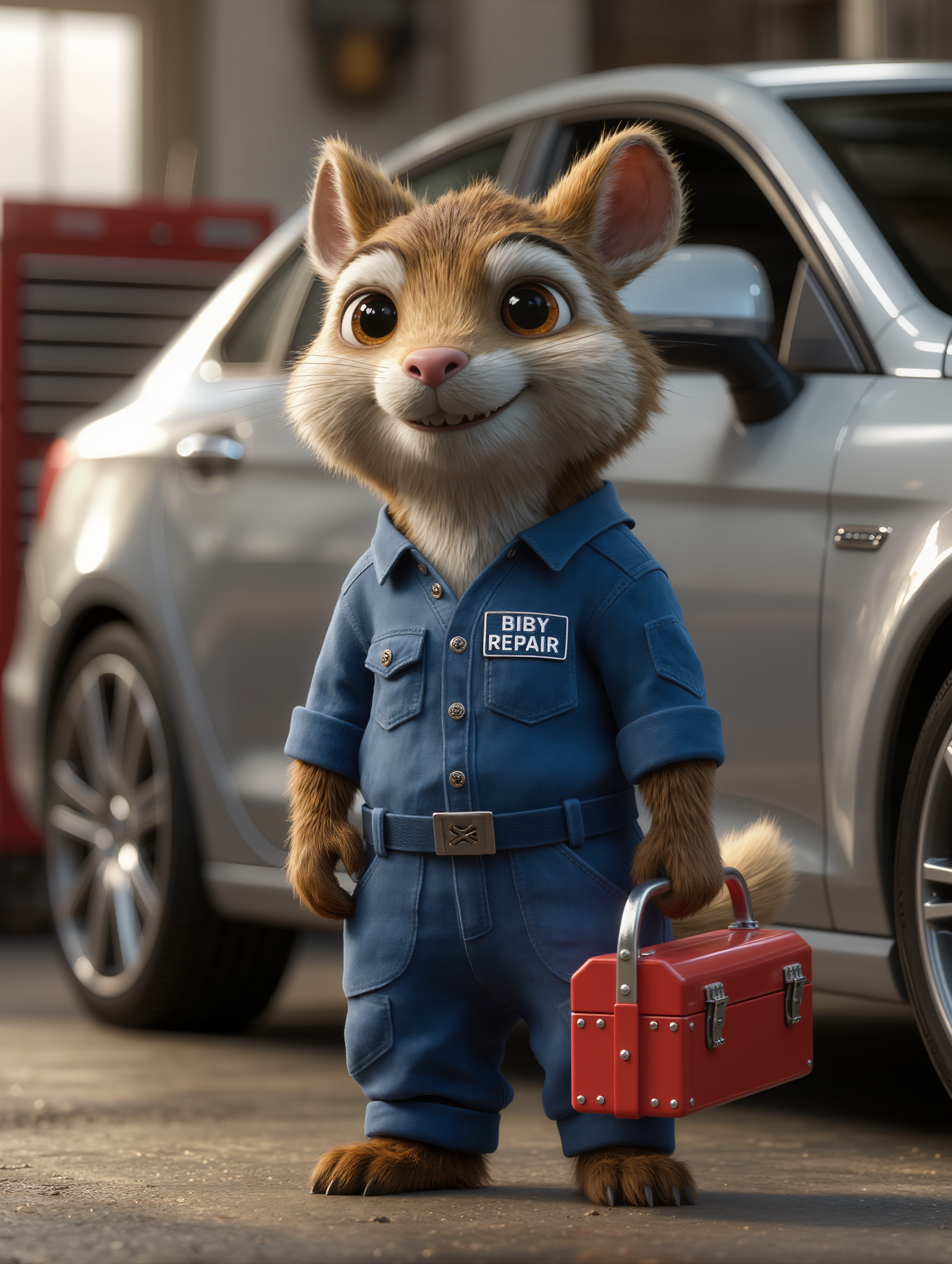 Biby Repair the Car — Episode 1 - ai animal AI image