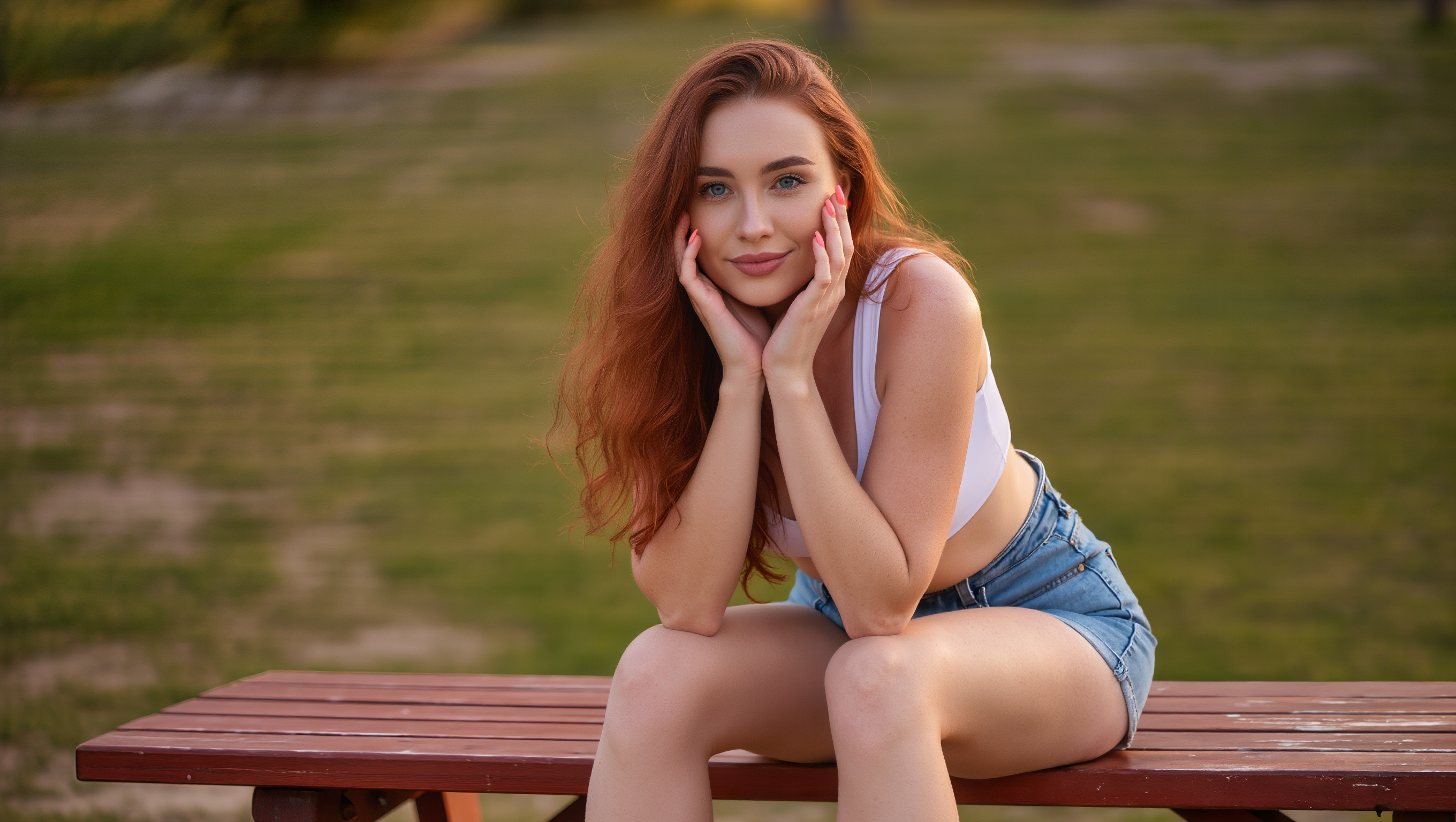 AUBURN - dark auburn hair color highlights AI image
