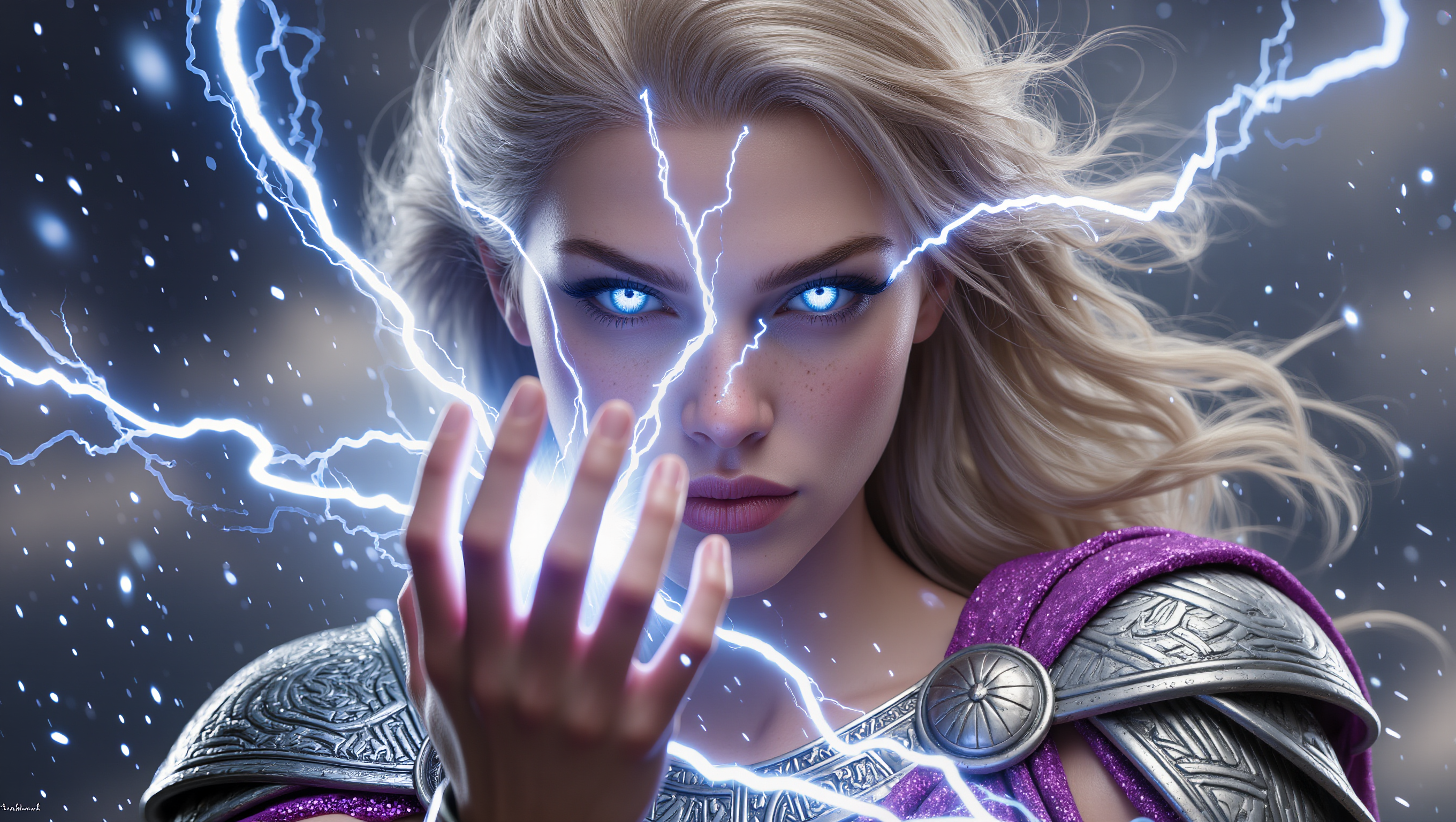 #Loranca_AI #Artwork - platinum purple hair AI image