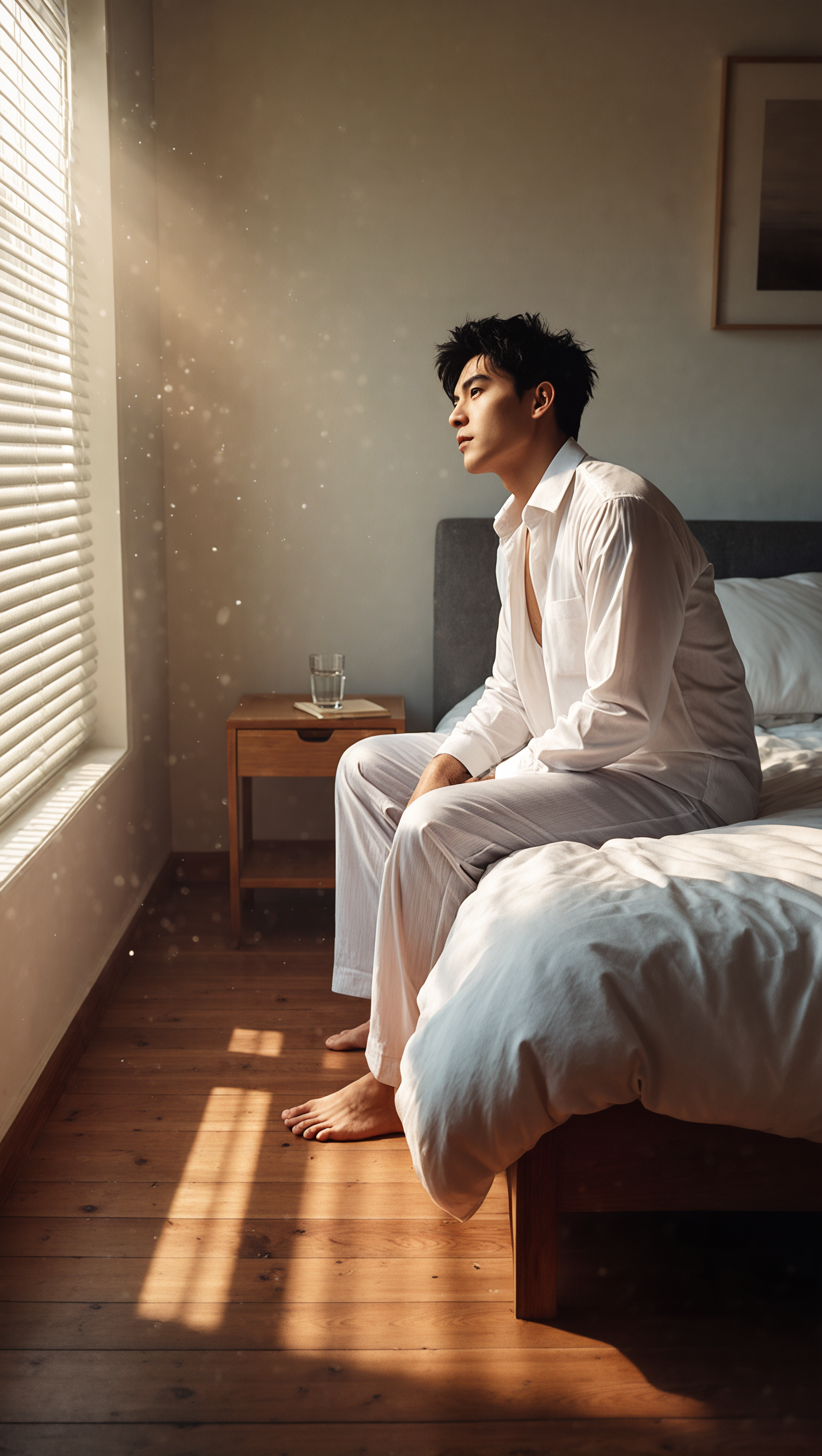 Kling AI work 285399001537073 - tousled hair men AI image