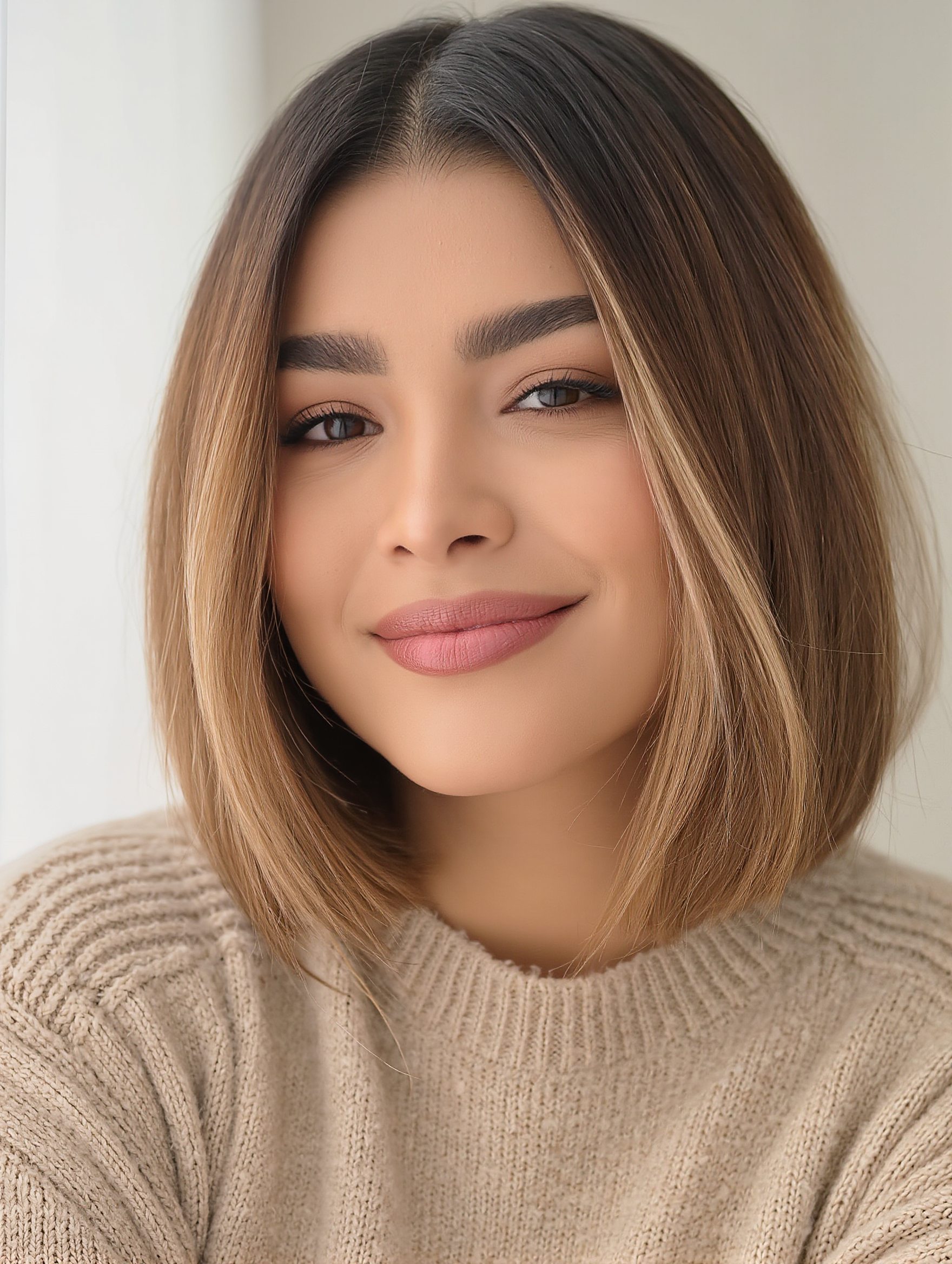 Housewife - hair color balayage brown AI image