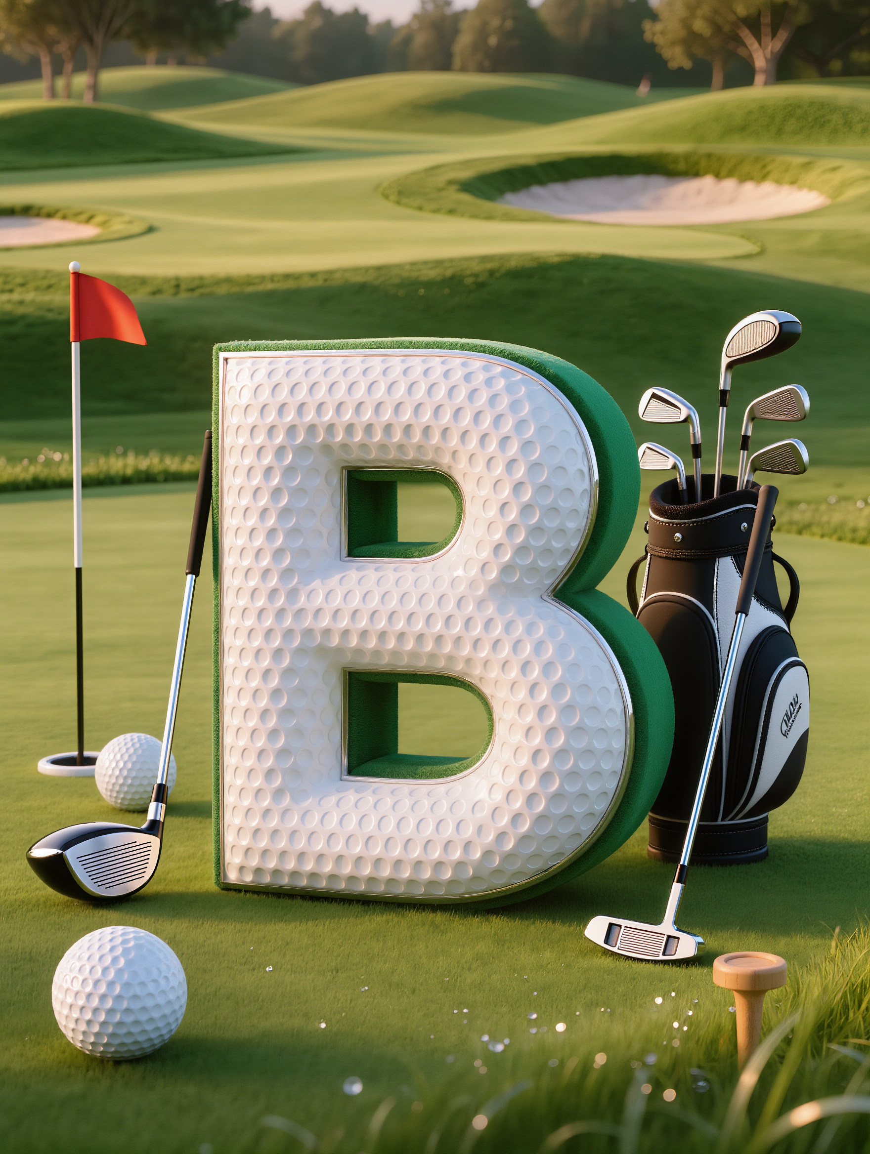 Kling AI work 317604456524944 - golf banner design AI image