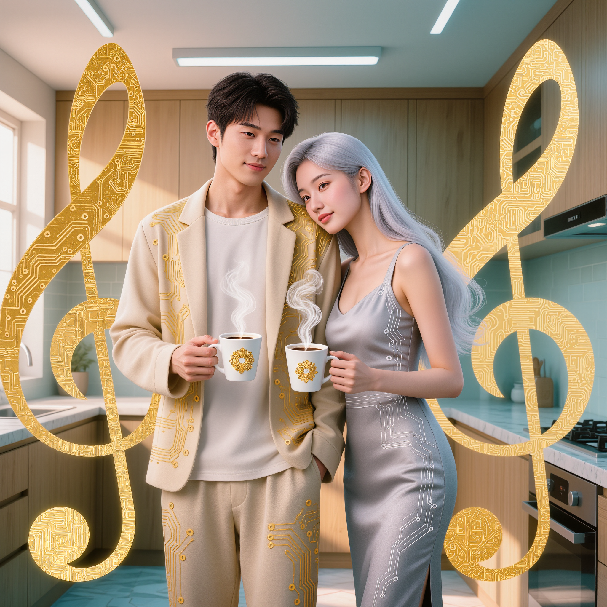 Kling AI work 308947667667392 - city album cover AI image