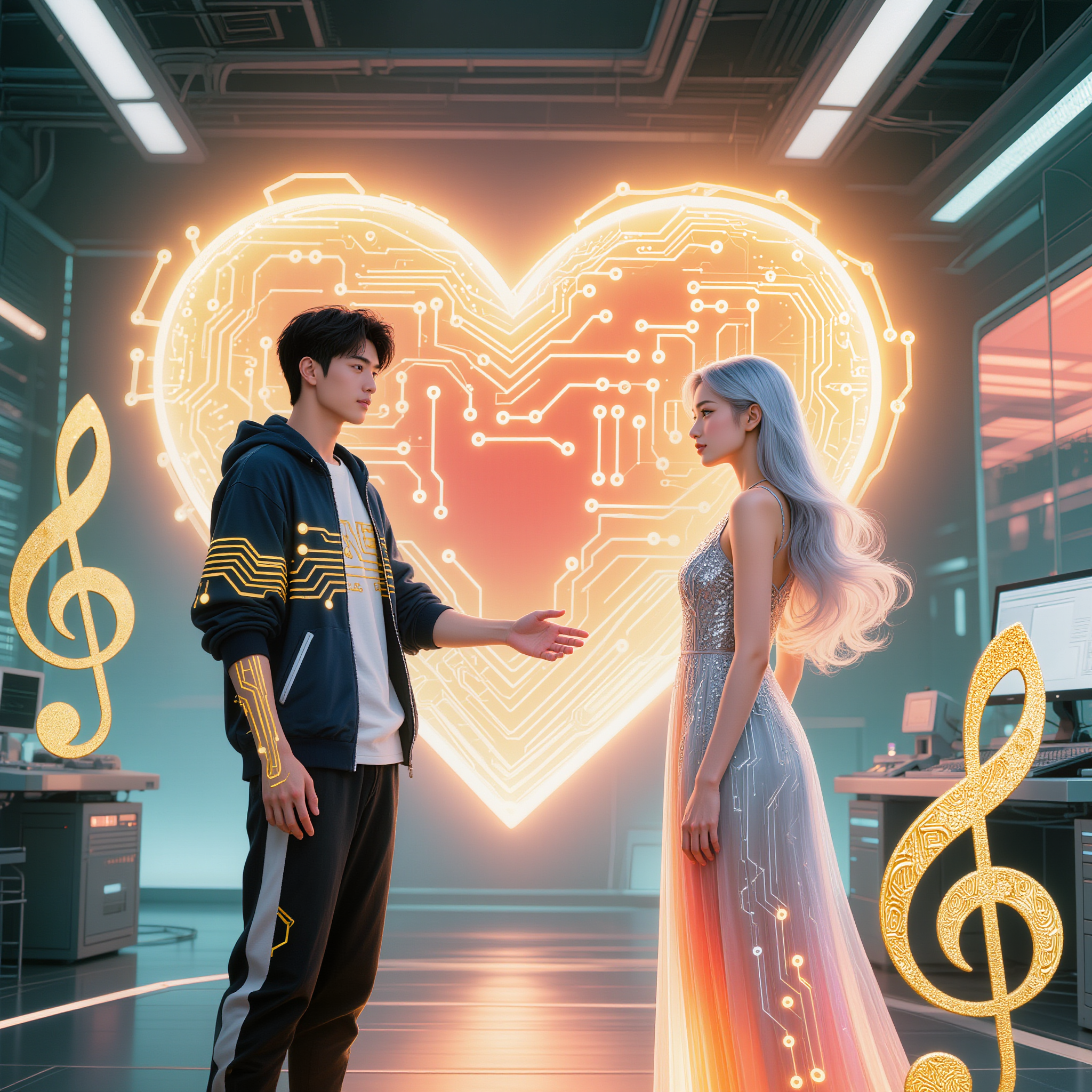 Kling AI work 308946231665706 - city album cover AI image