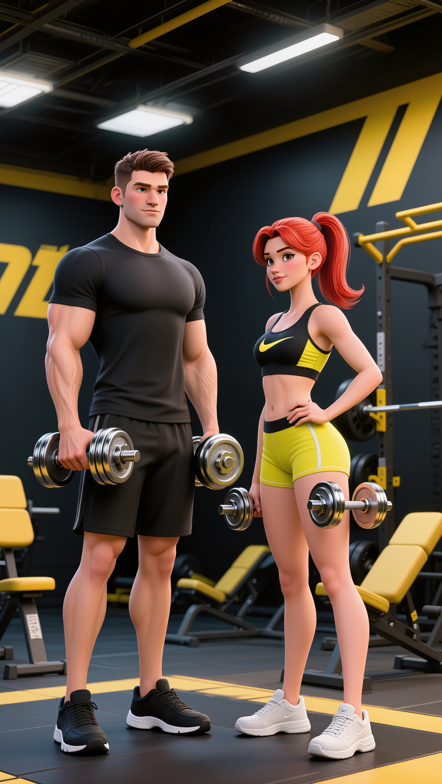 Gym training - gym scene AI image