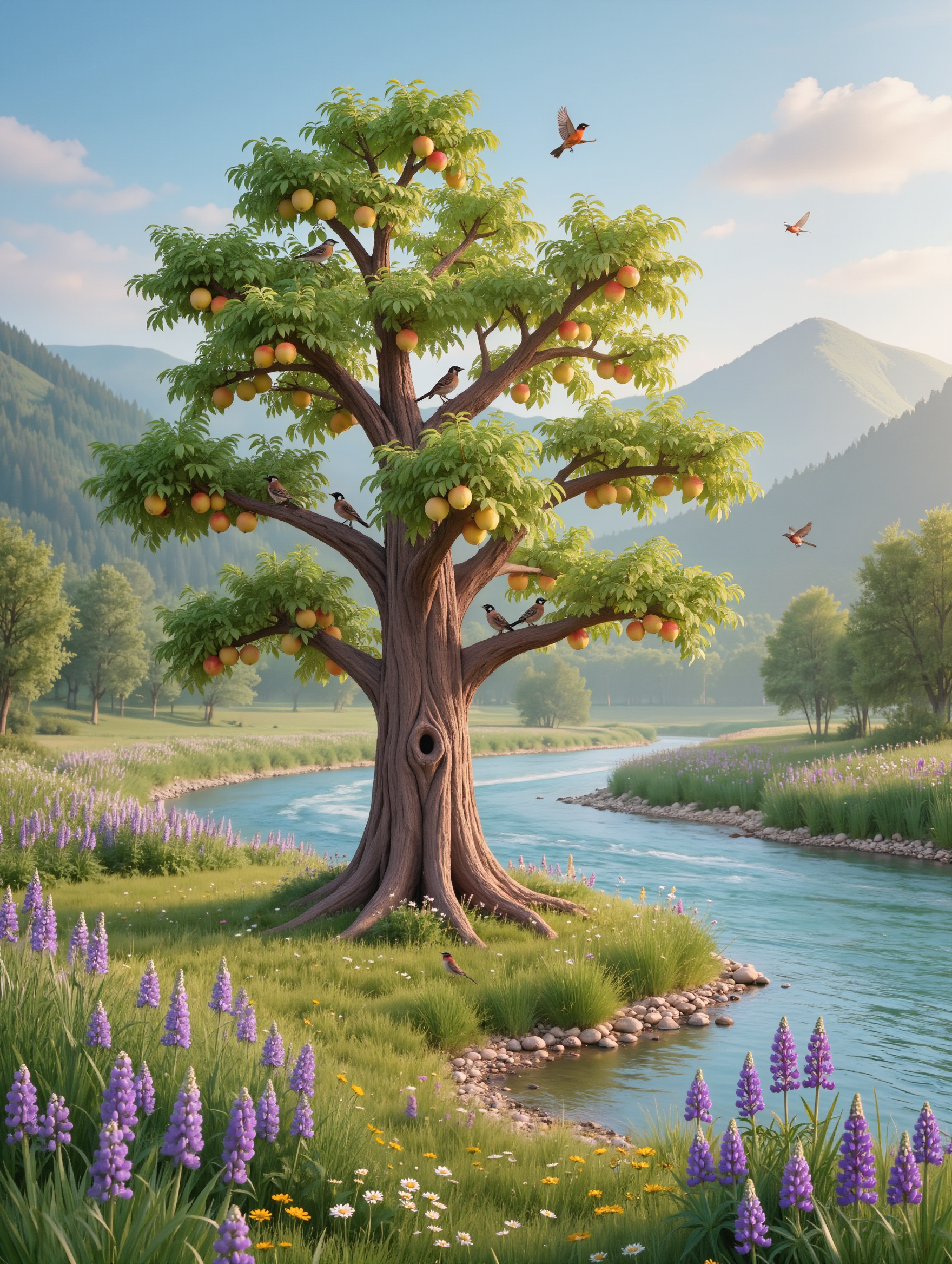 peaceful view - different point of view AI image