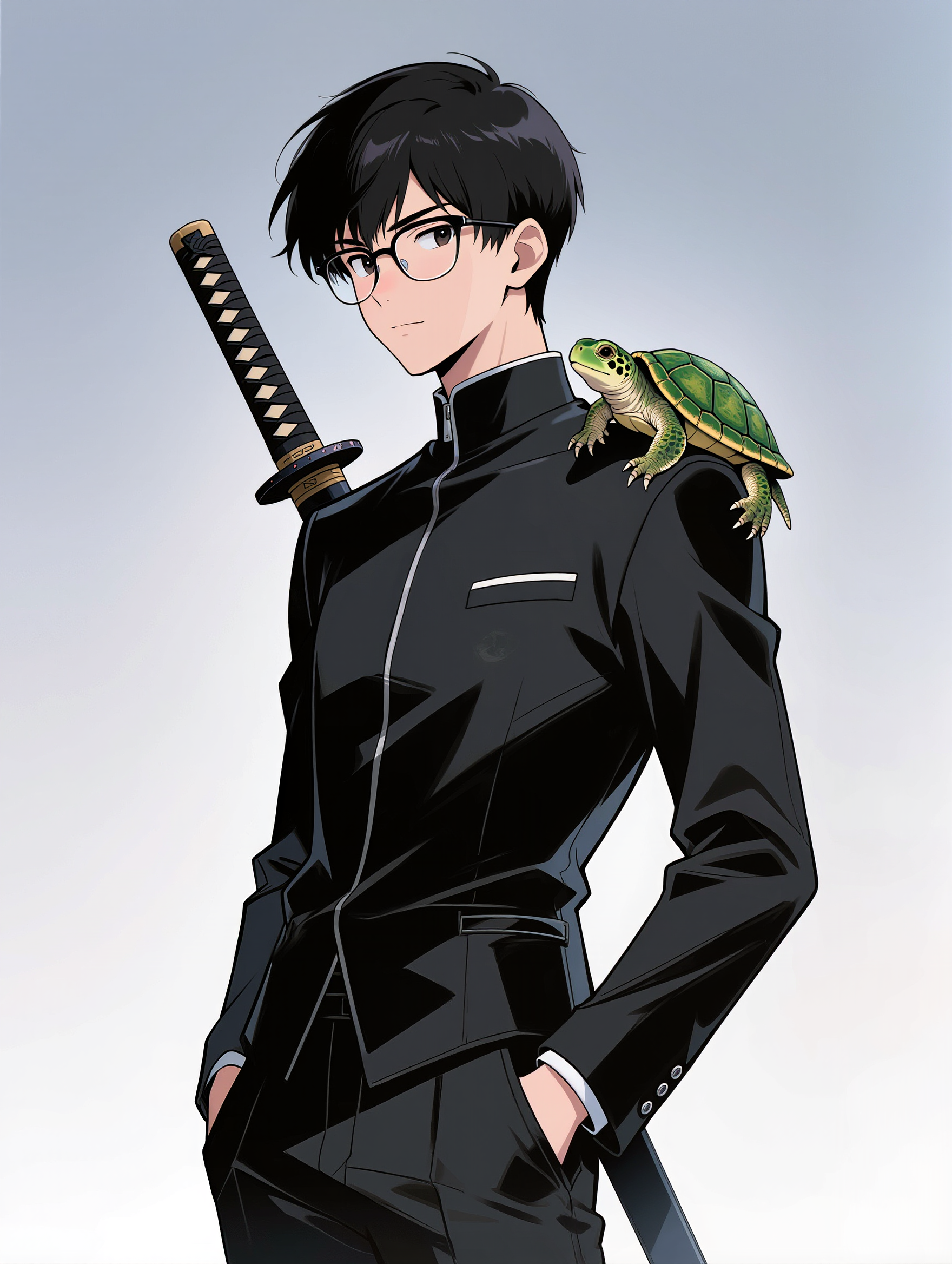 Kling AI work 317372835662095 - anime guy hair AI image