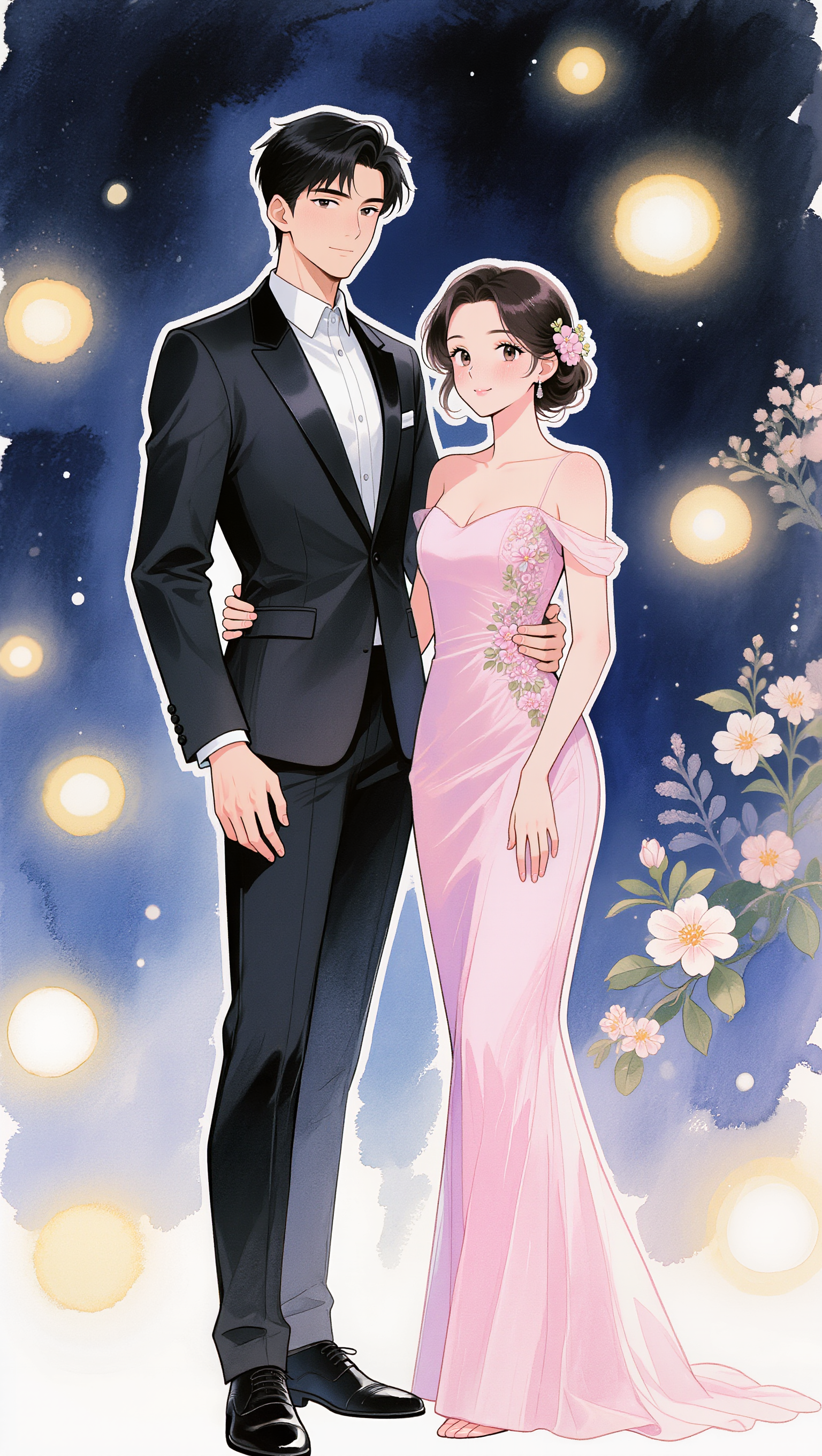 Anime outing couple - anime video generation klingai AI image