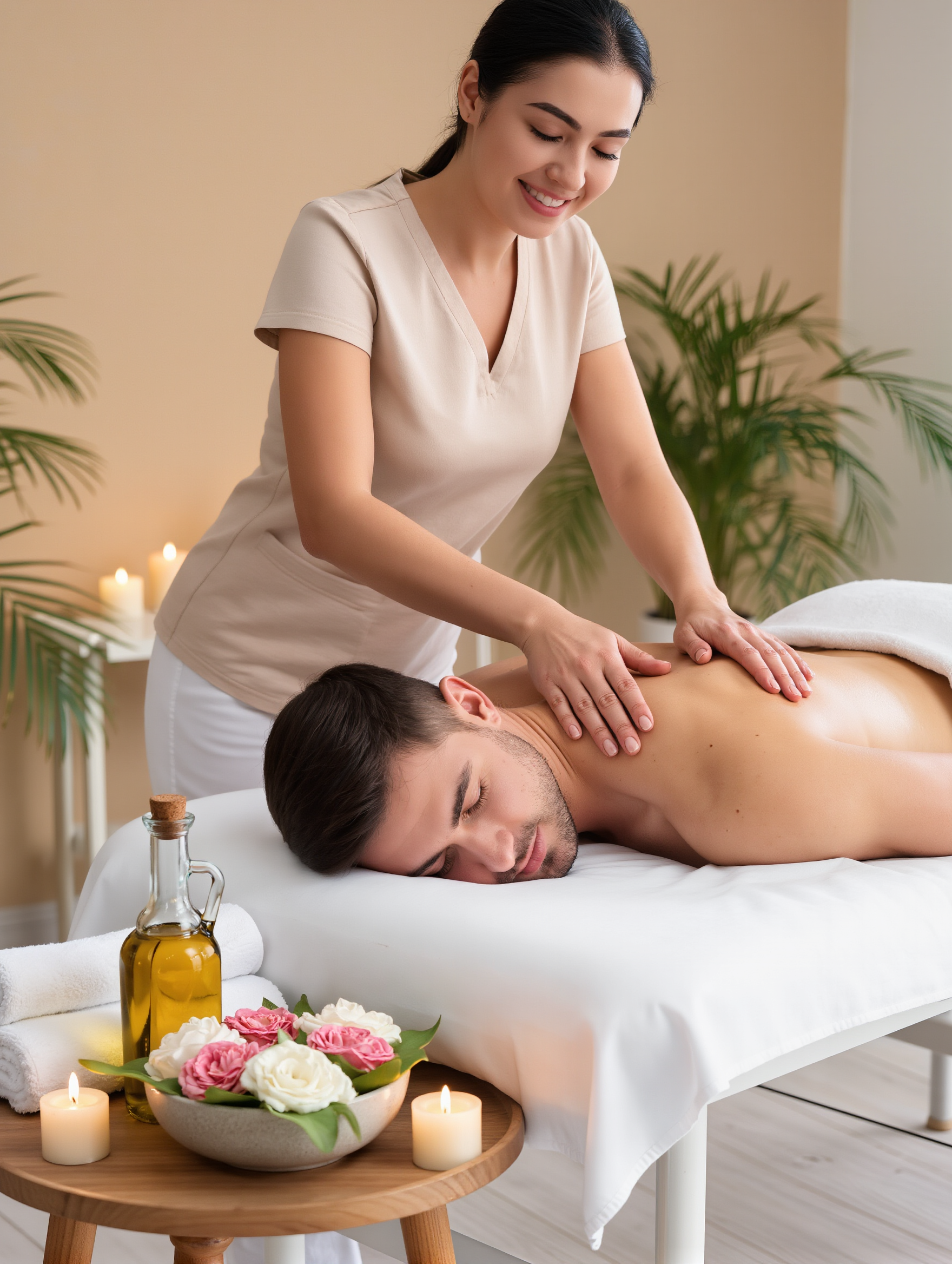 massage image - image merger AI image