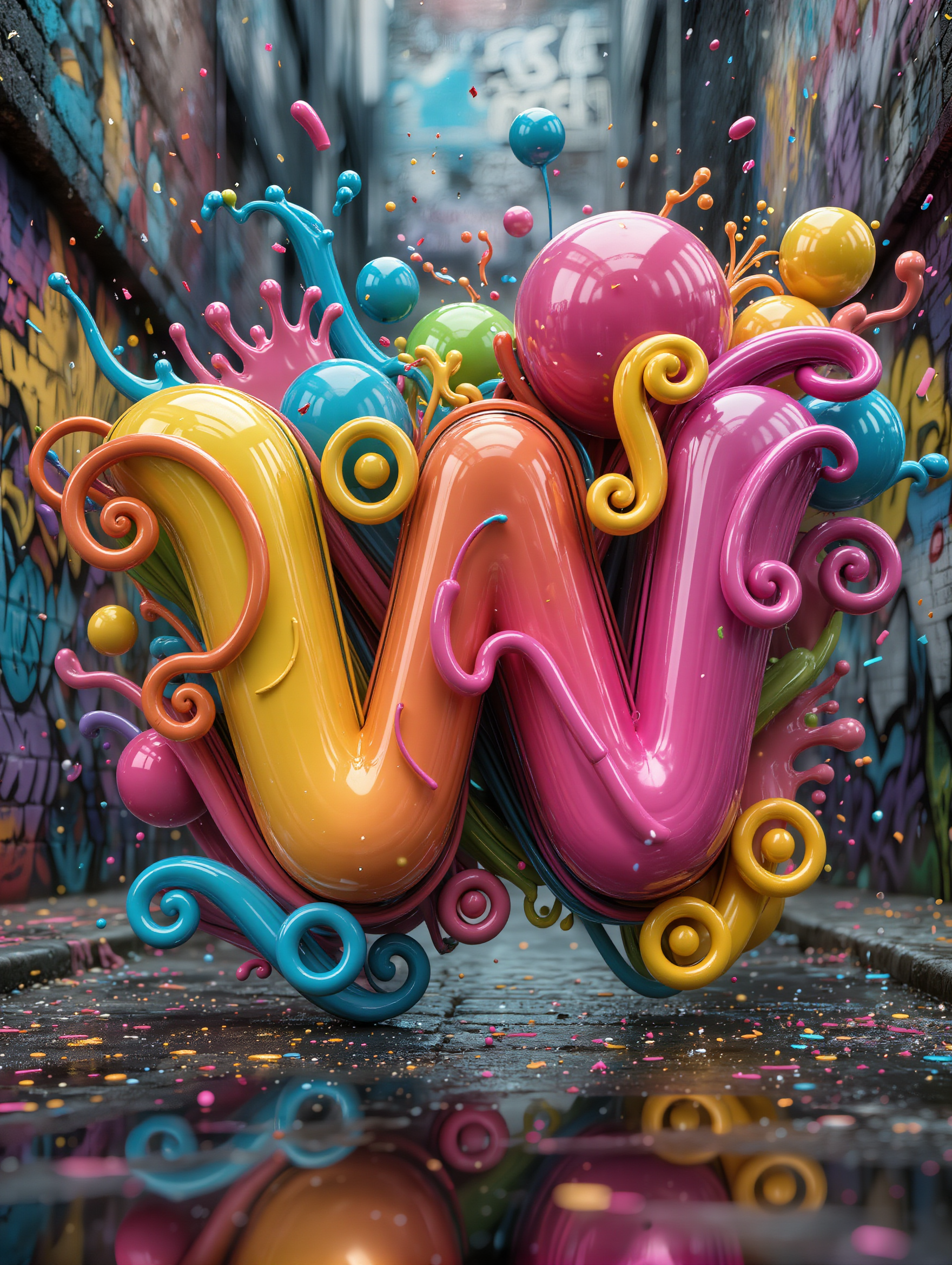 Kling AI work 316776832501136 - graffiti word in graffiti AI image