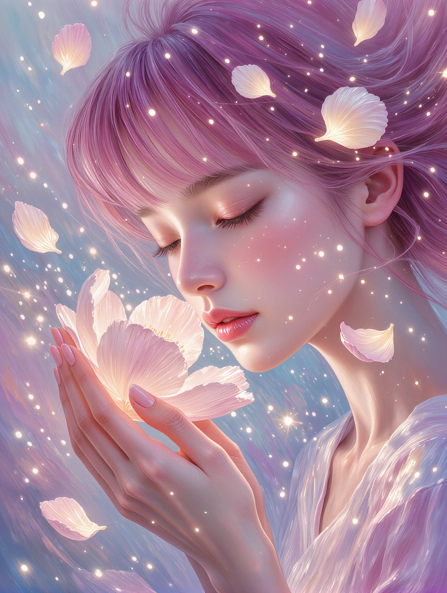 Kling AI work 311613529611660 - woman field painting AI image