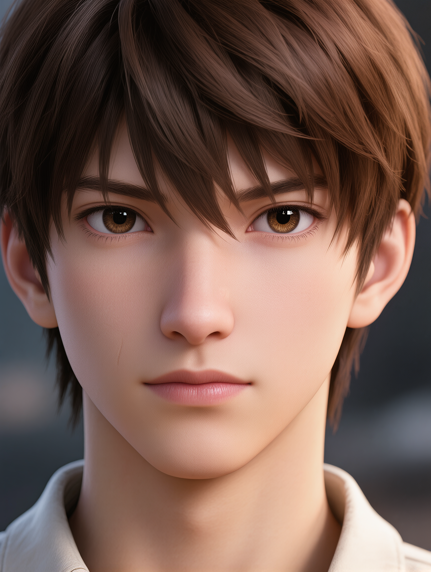 Light Yagami face shot - light yagami smile AI image