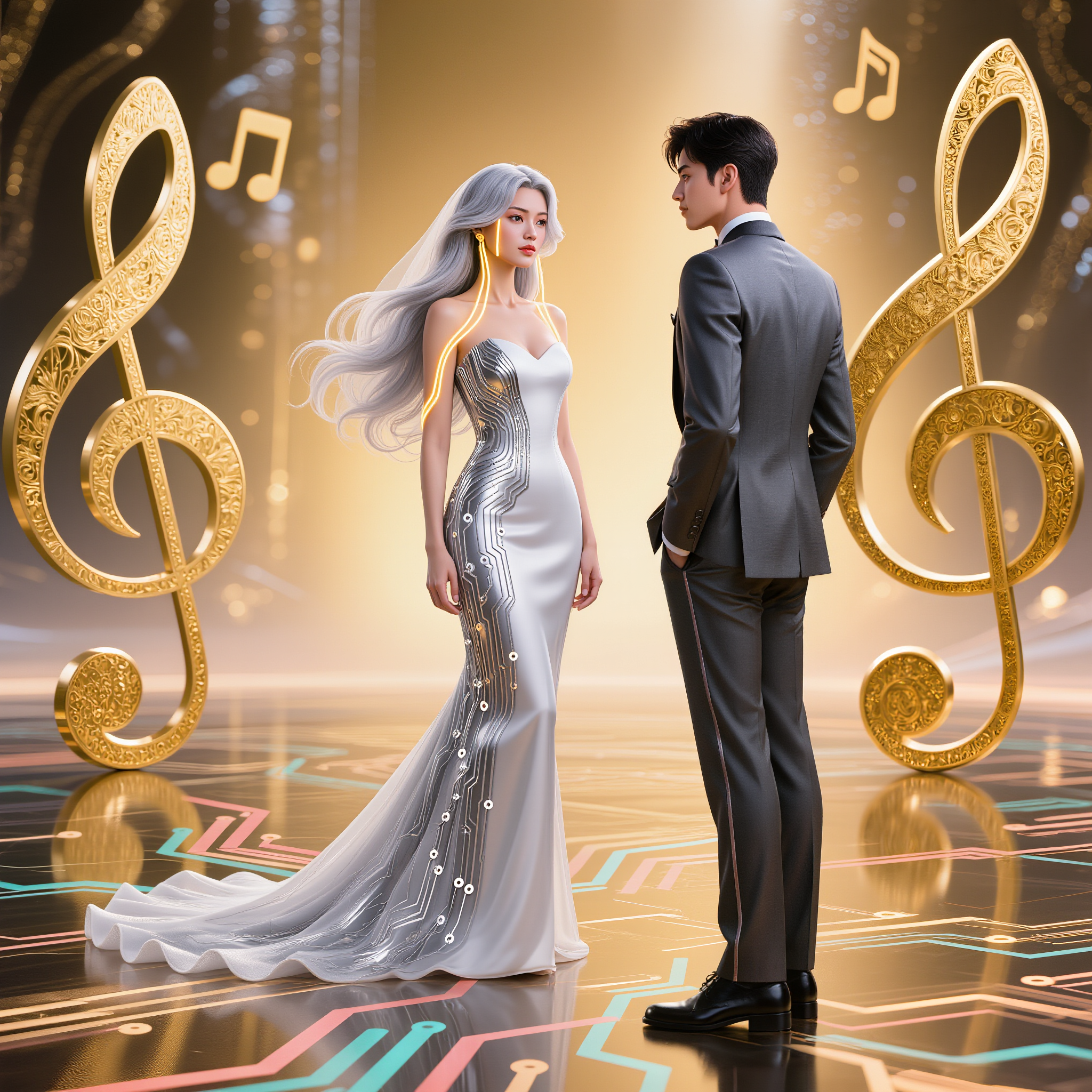 Kling AI work 308947405504959 - city album cover AI image