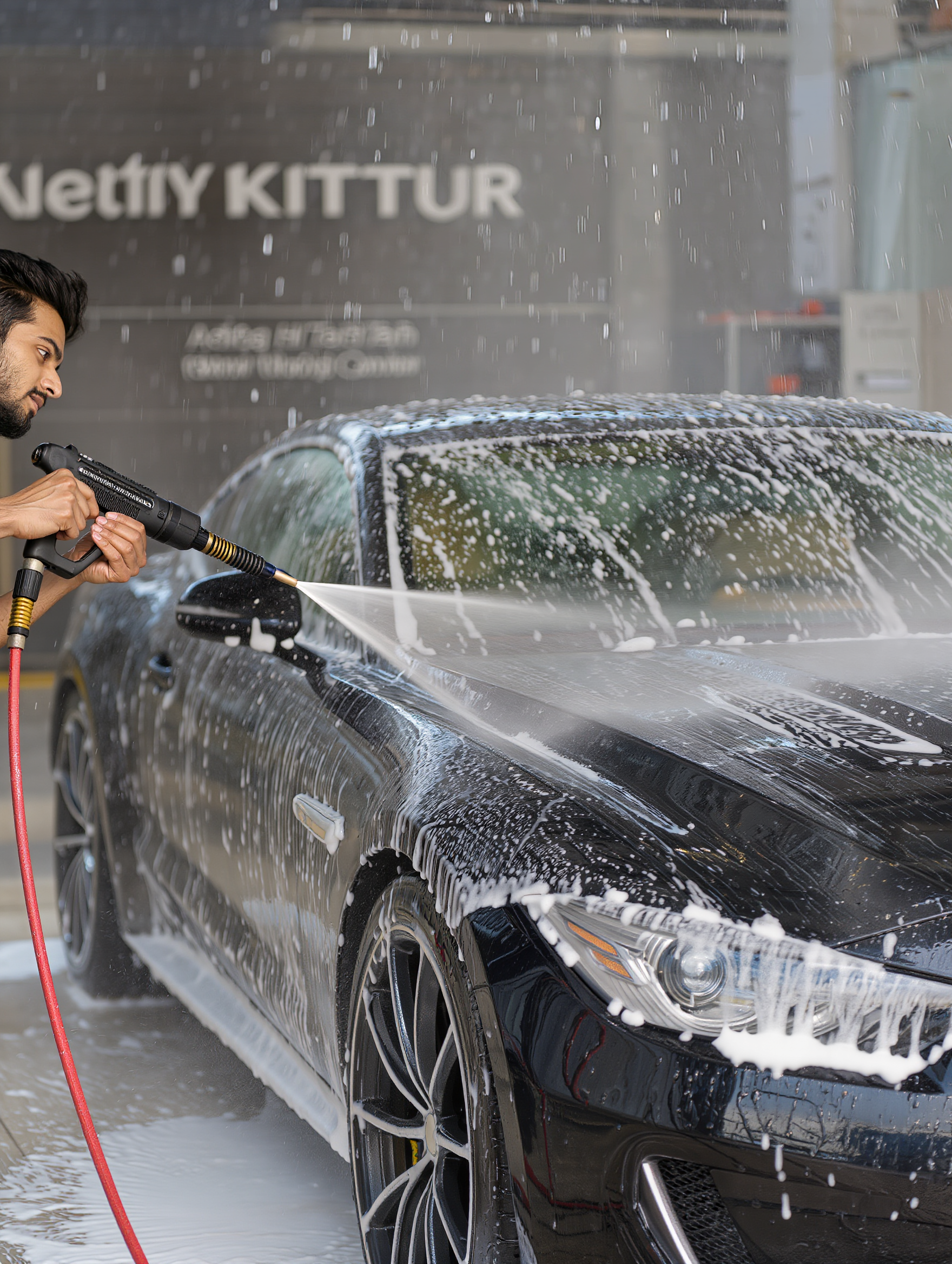 Car Wash - grime scene car wash AI image