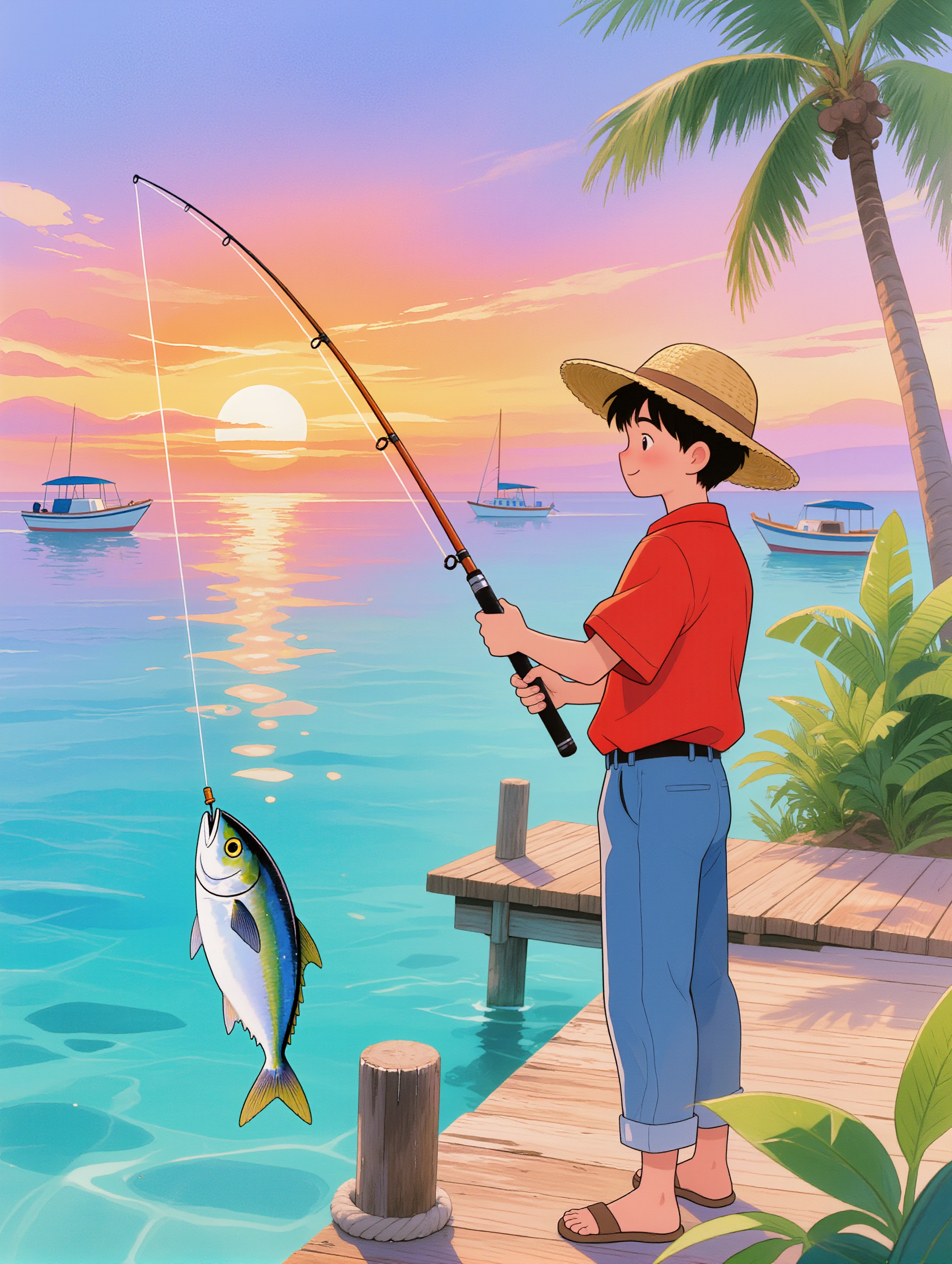 Fish - anime guy hair AI image