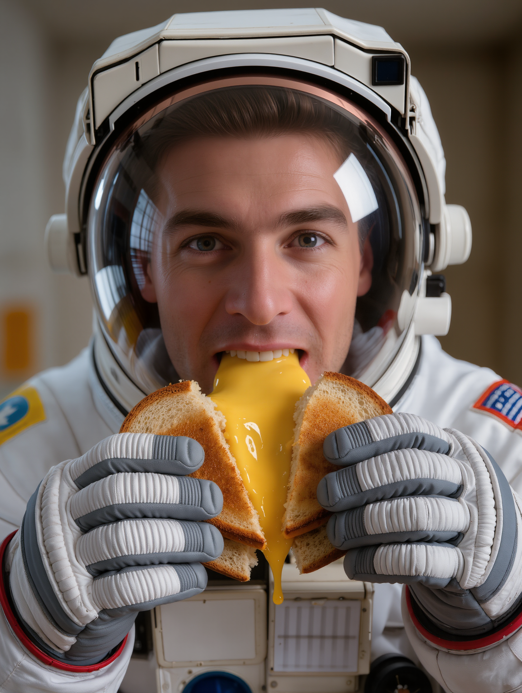 astronaut grilled cheese - animated astronaut AI image