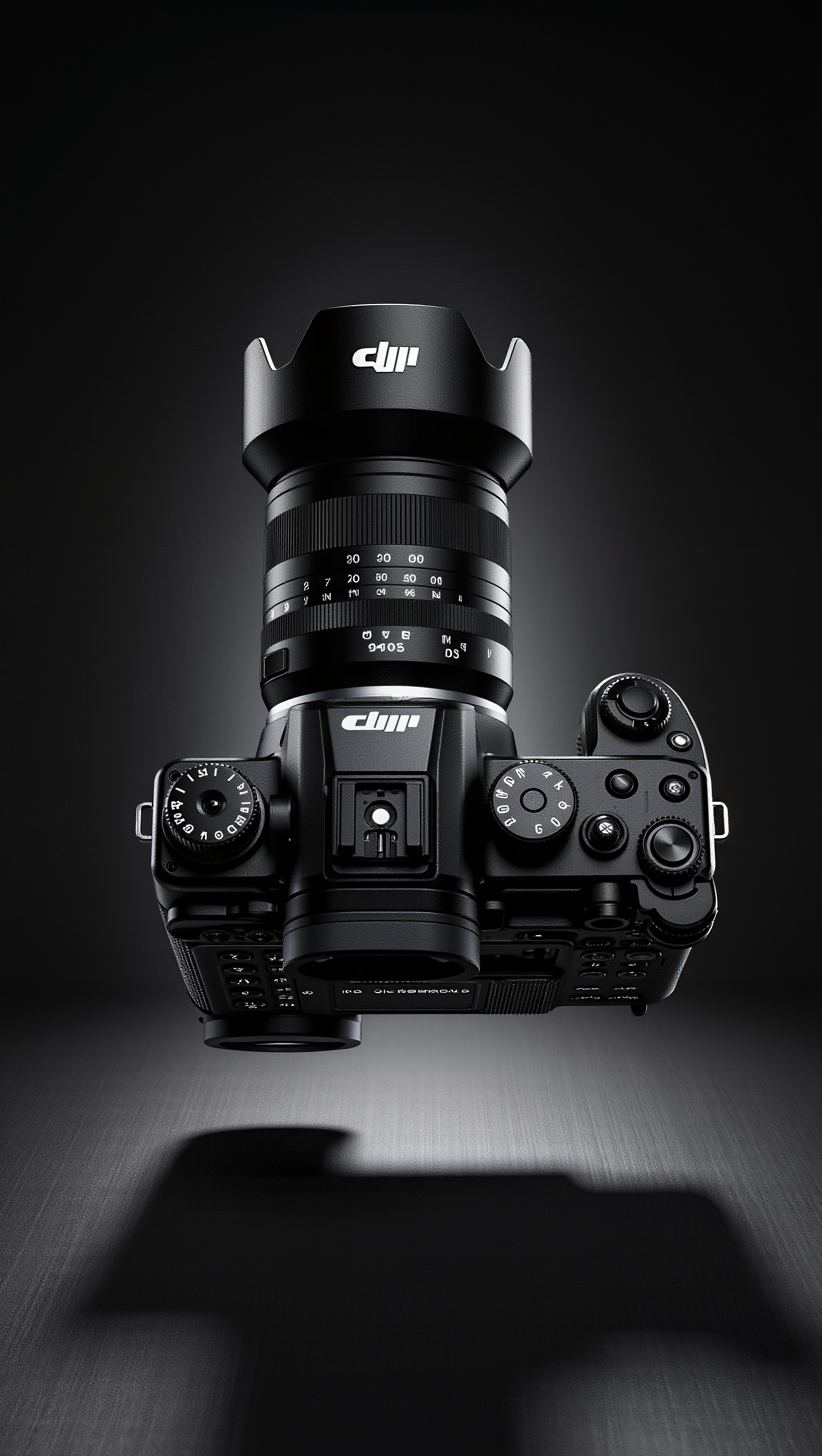 DJI Cam - halo lighting website AI image
