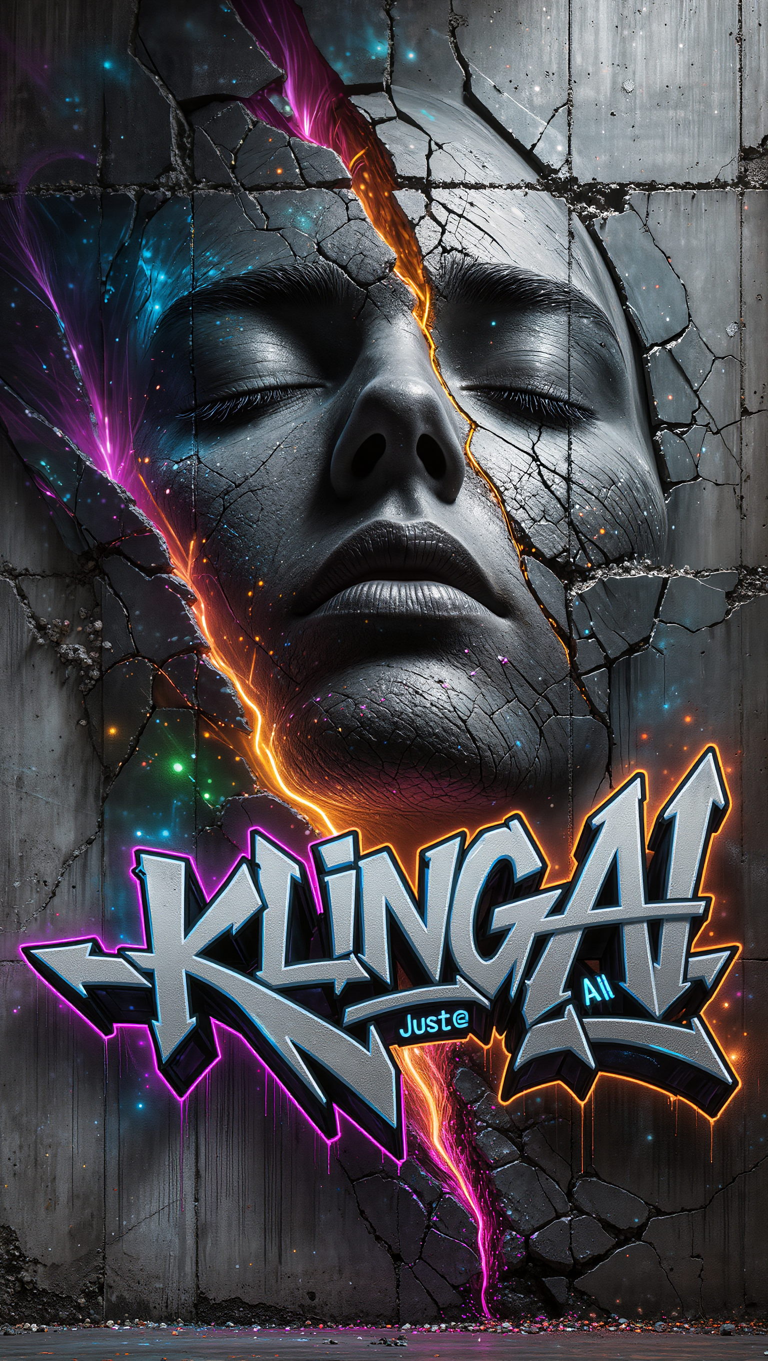 Kling AI work 299427255528712 - text to graffiti converter AI image