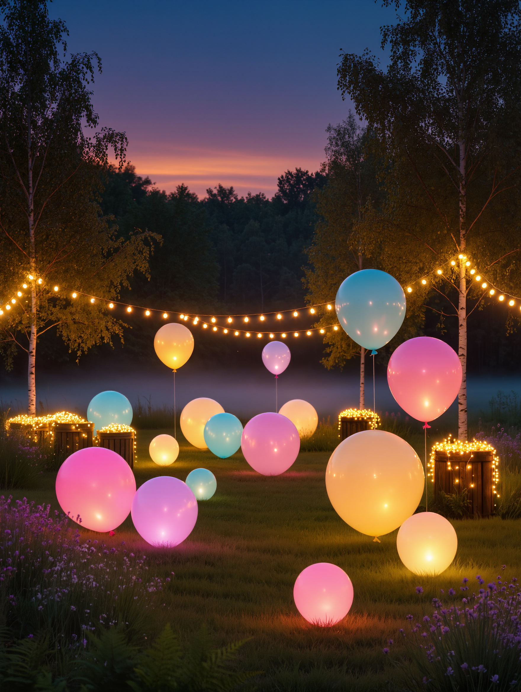 Kling AI work 307555496500645 - iridescent balloons AI image