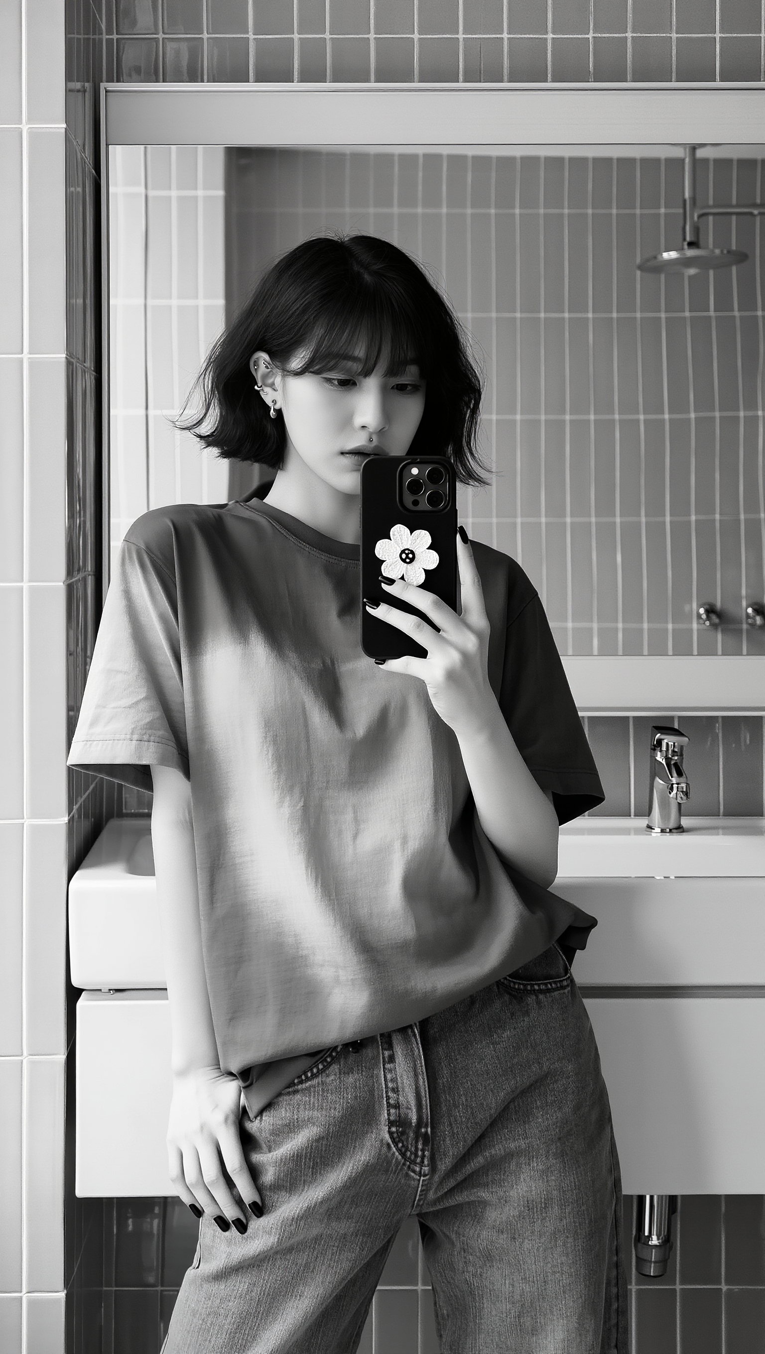 Kling AI work 300120314618600 - short bangs short hair AI image