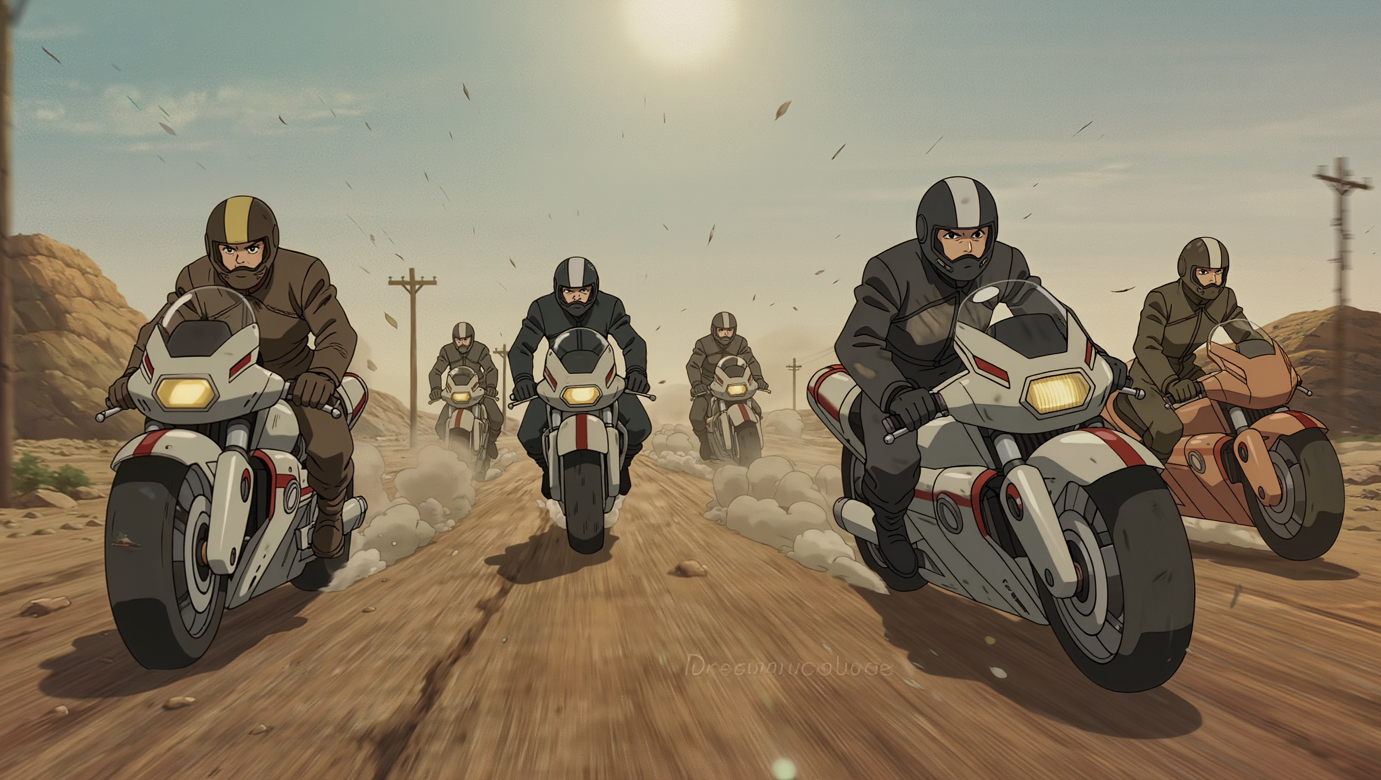 anime race scene - anime skin color AI image