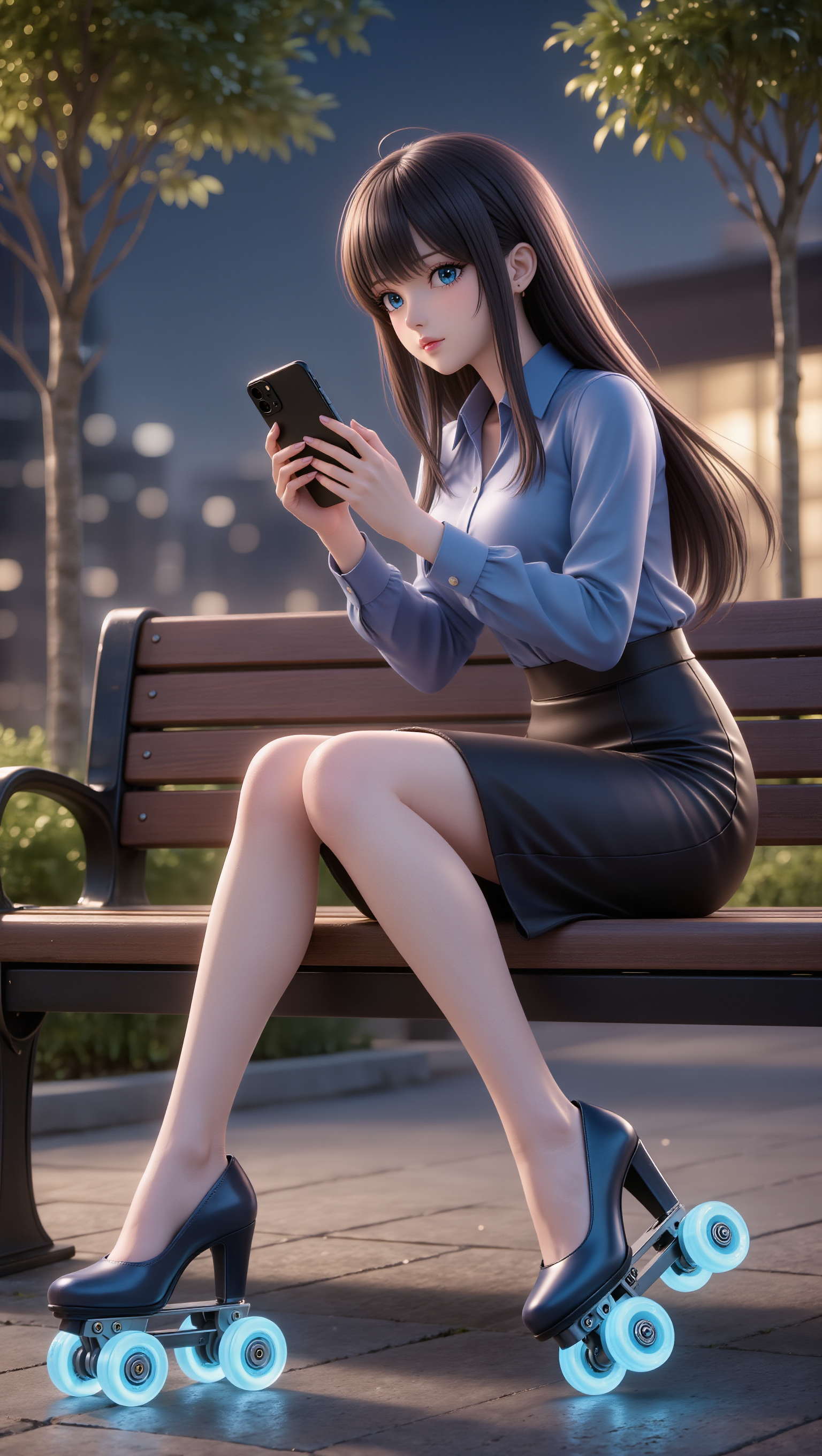 Kling AI work 314834574507600 - anime woman with black hair AI image