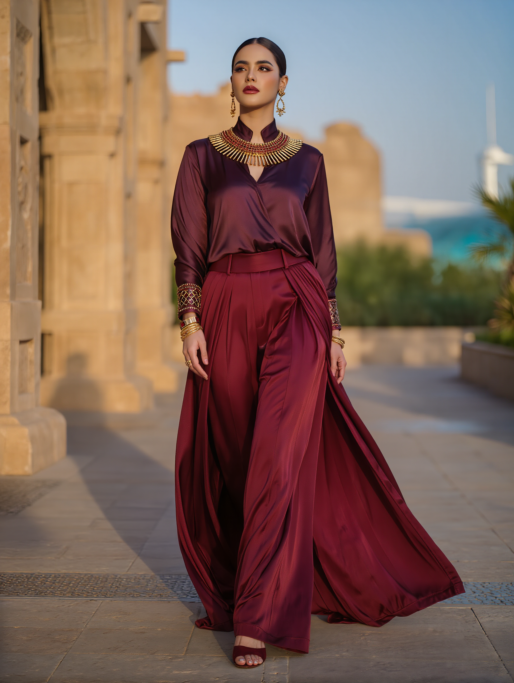 Kling AI work 321280314651464 - burgundy wine color AI image