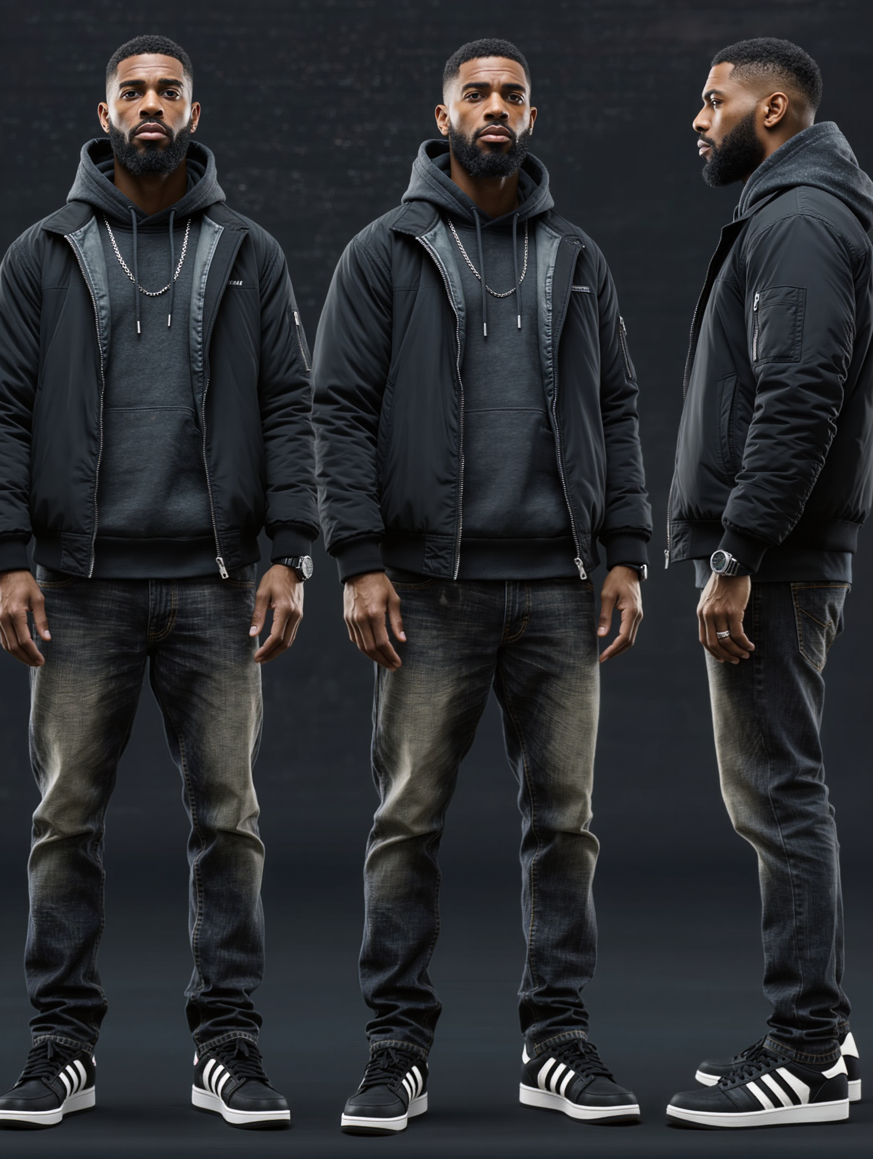 Malik - low taper fade with texture fringe AI image
