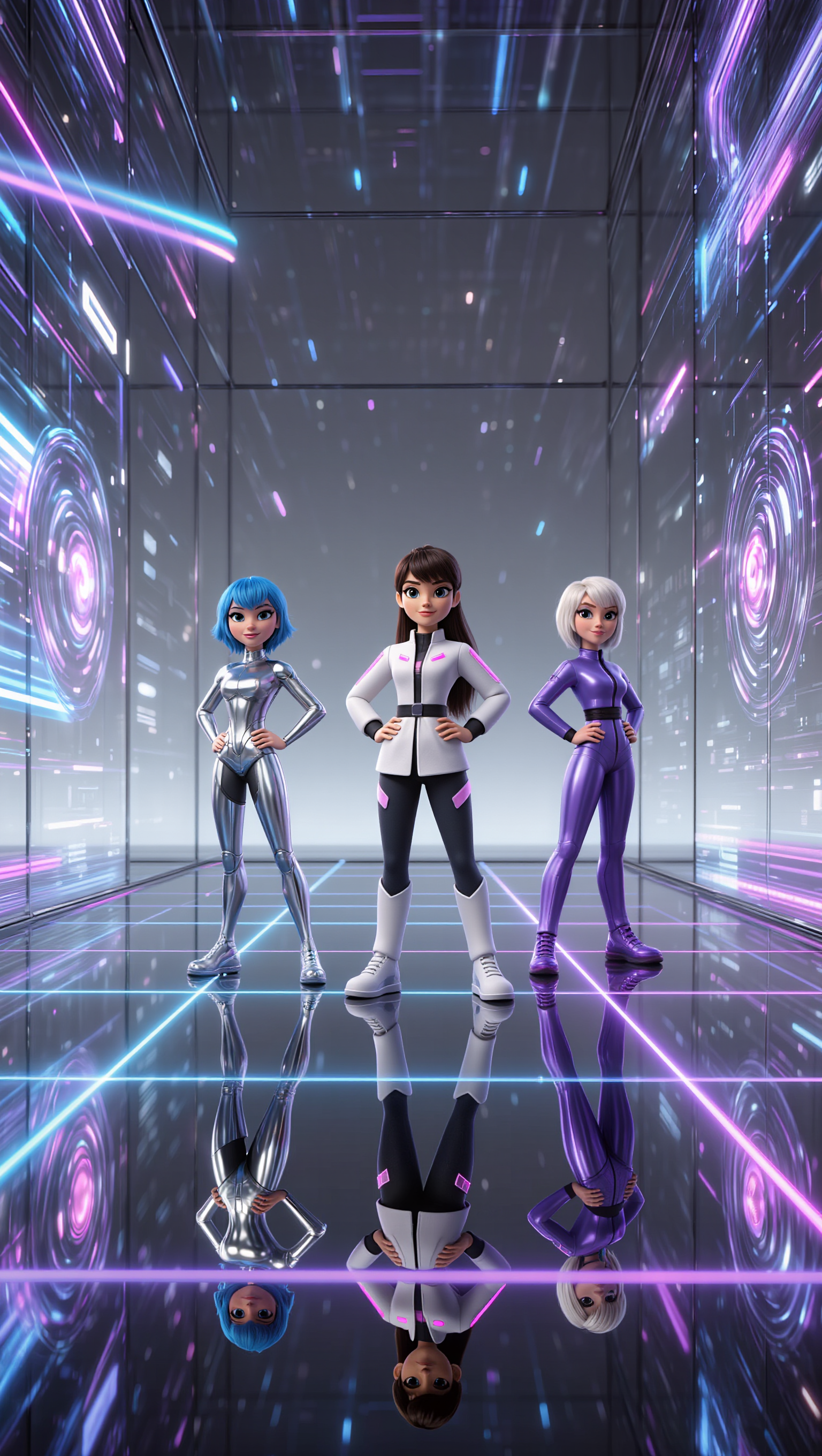 Kling AI work 297993165500839 - animated female characters AI image