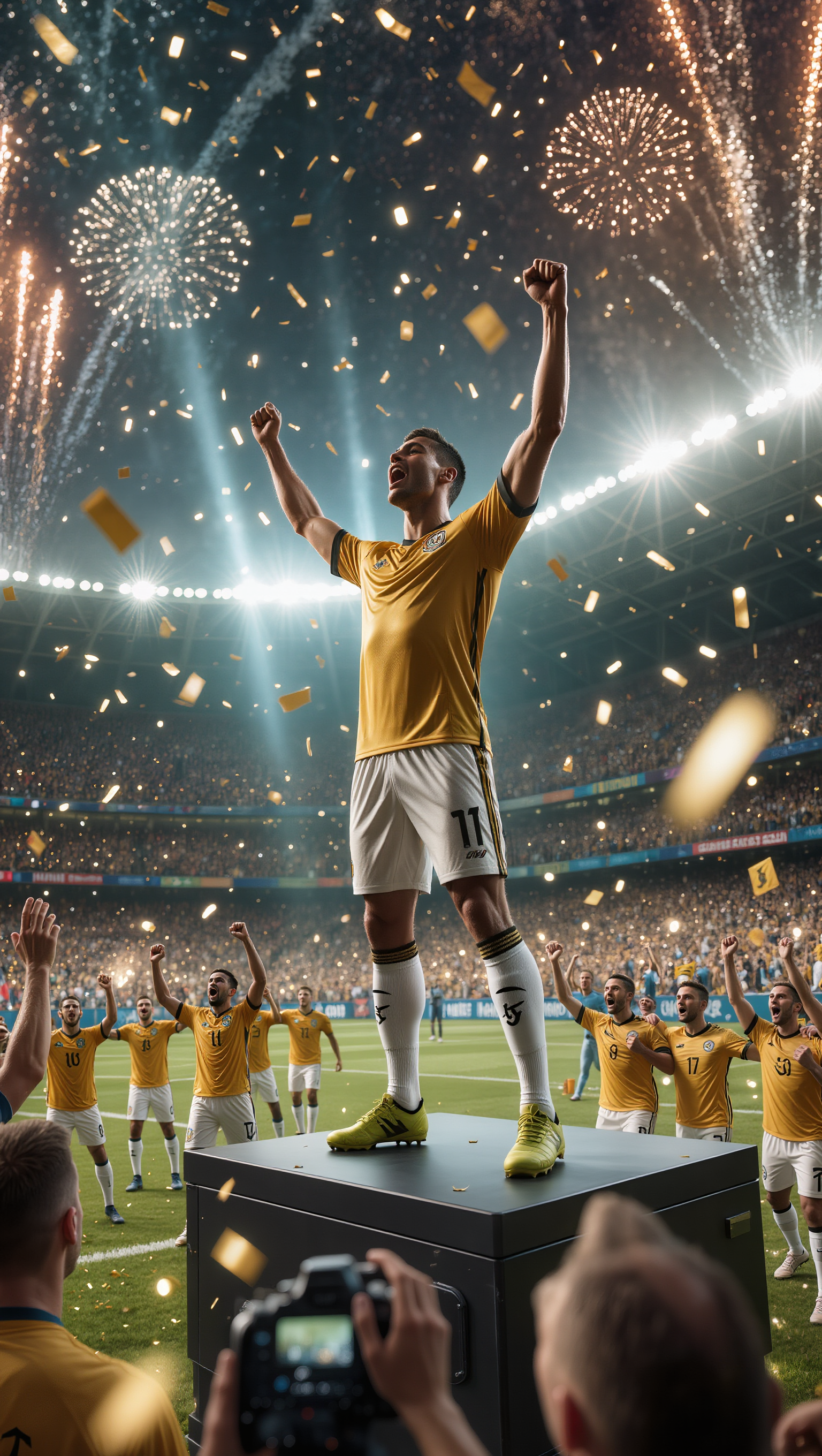 Kling AI work 313846471661461 - football fans celebration AI image